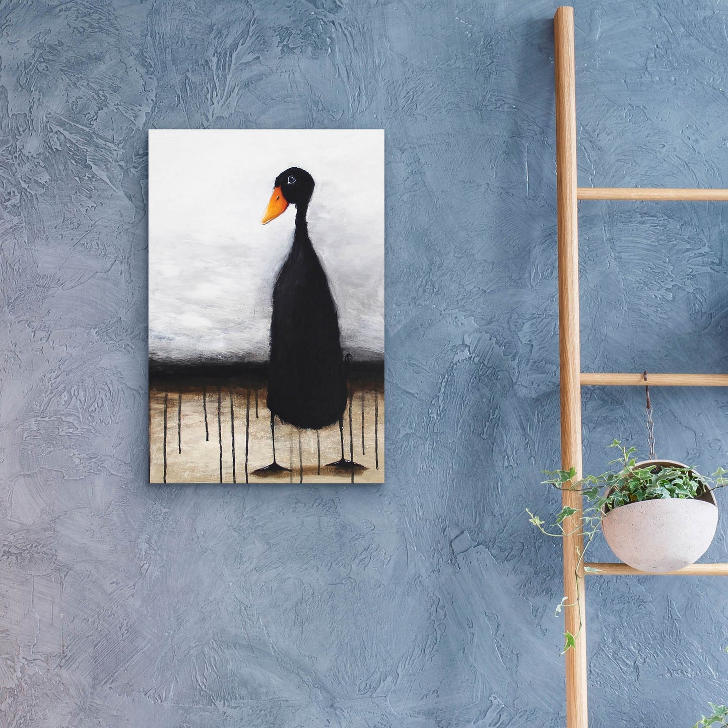 Epic Art ' The Black Duck' by Lucia Stewart, Acrylic Glass Wall Art,16x24