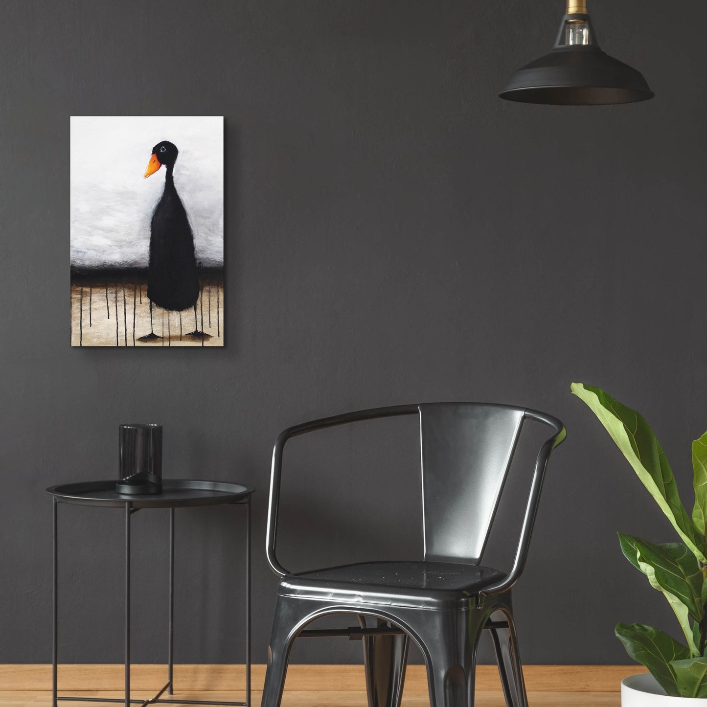 Epic Art ' The Black Duck' by Lucia Stewart, Acrylic Glass Wall Art,16x24