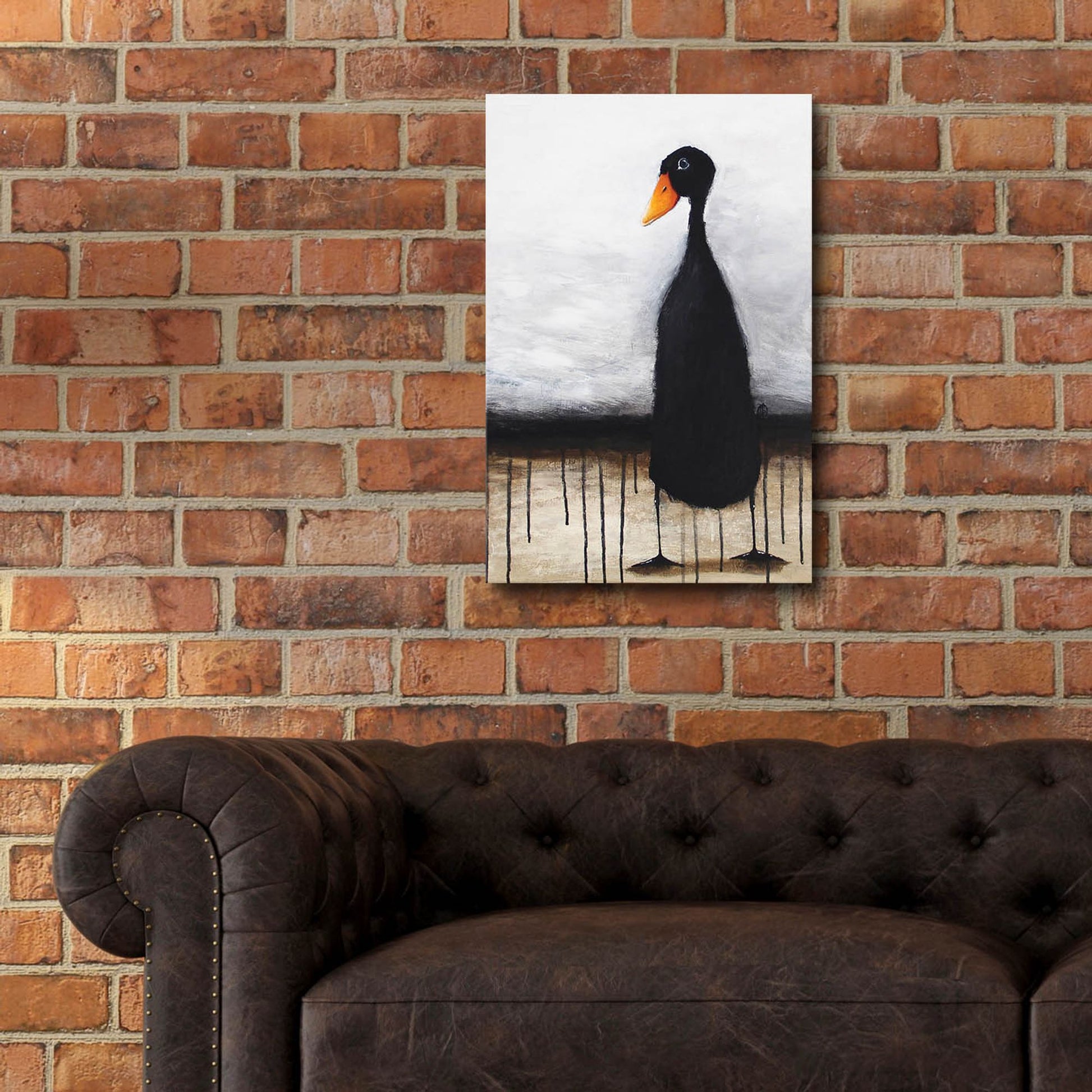 Epic Art ' The Black Duck' by Lucia Stewart, Acrylic Glass Wall Art,16x24