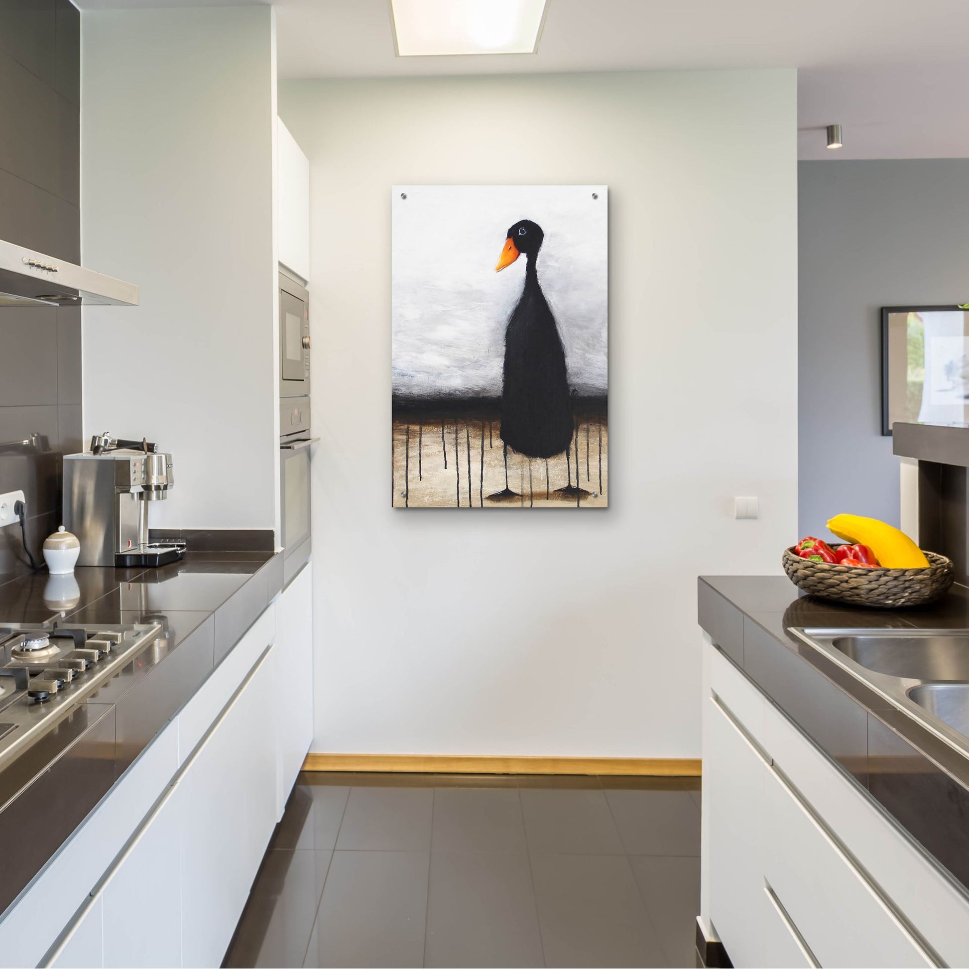 Epic Art ' The Black Duck' by Lucia Stewart, Acrylic Glass Wall Art,24x36