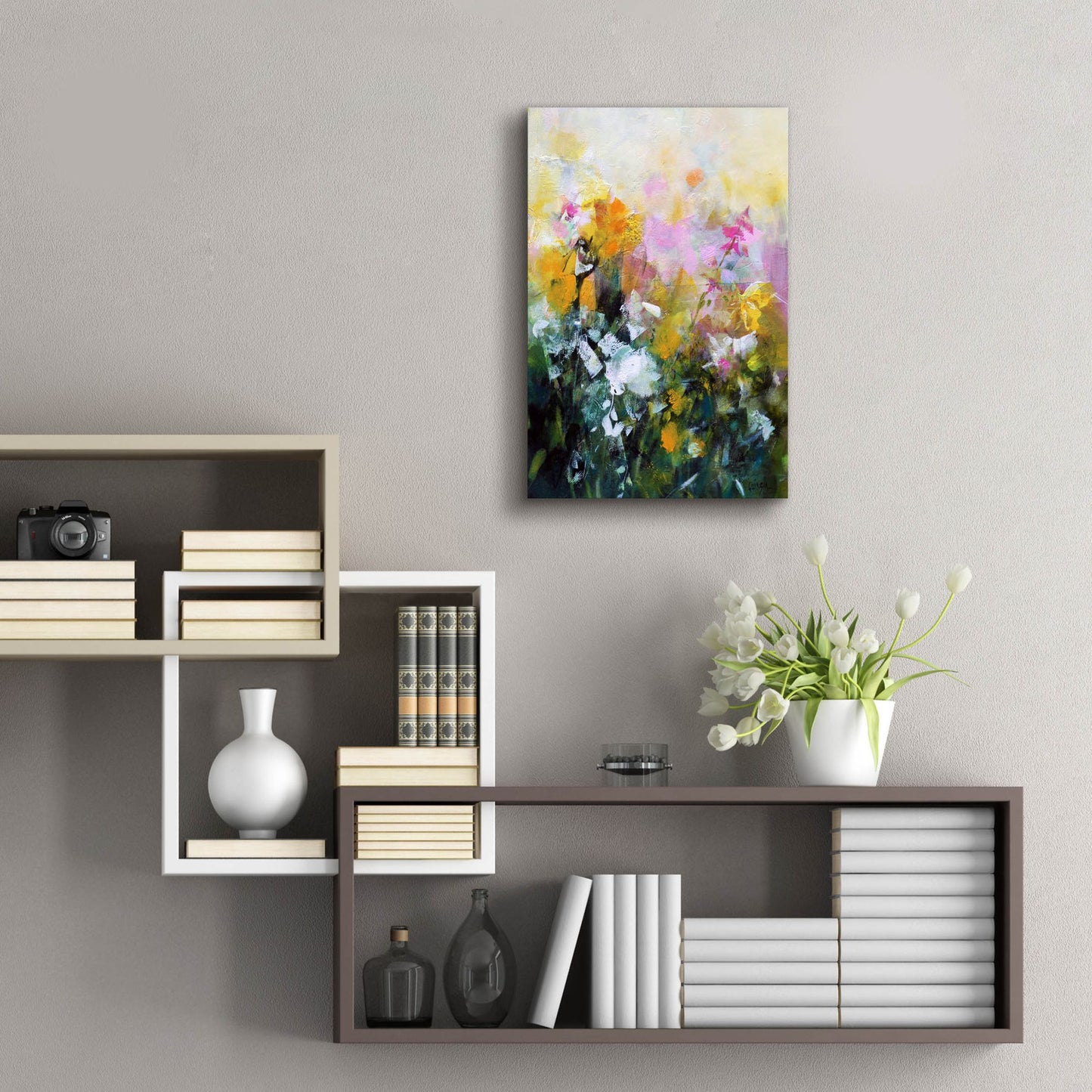 Epic Art ' Always Flowers' by Marianne Quinzin, Acrylic Glass Wall Art,16x24