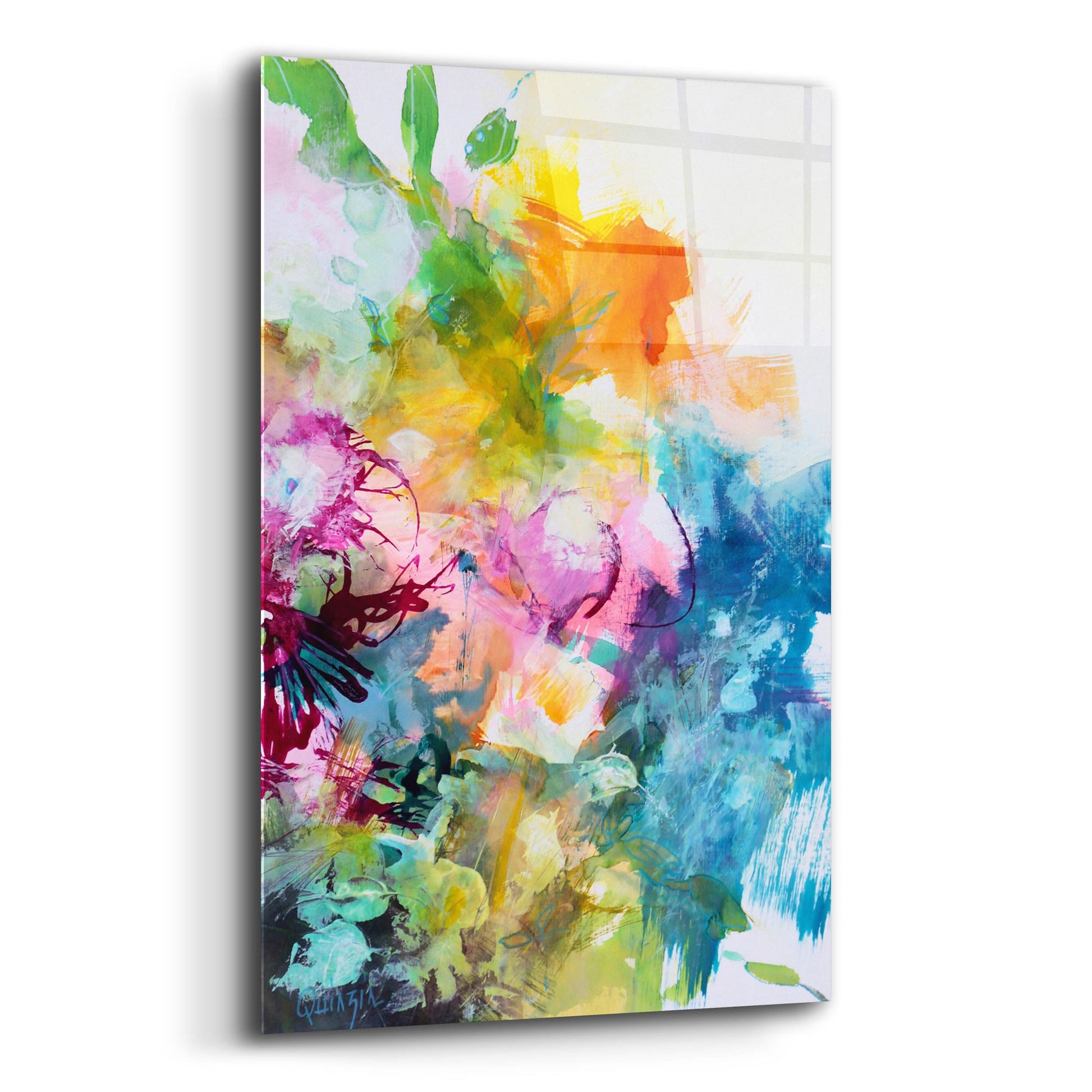 Epic Art ' Bloom 1' by Marianne Quinzin, Acrylic Glass Wall Art,12x16