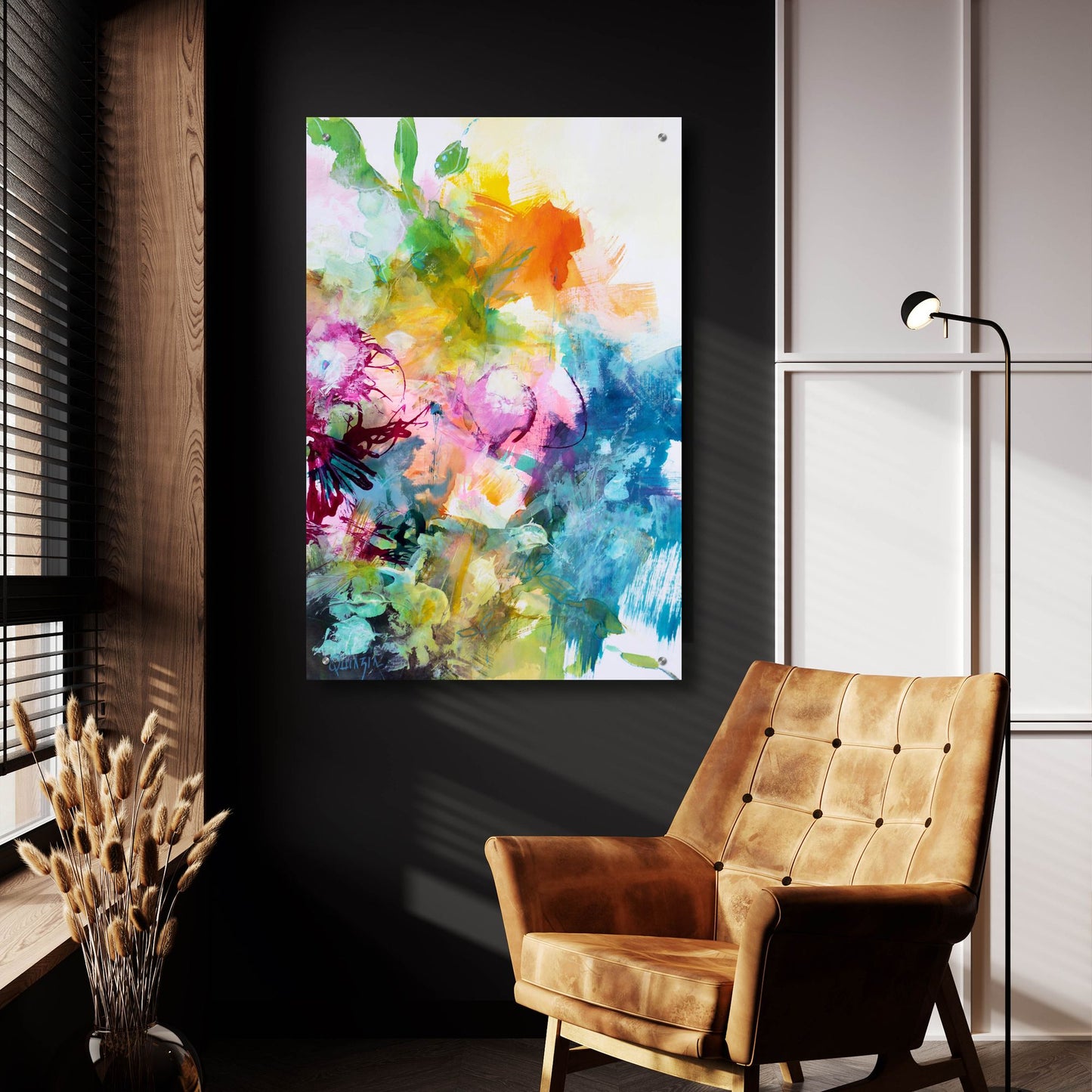 Epic Art ' Bloom 1' by Marianne Quinzin, Acrylic Glass Wall Art,24x36