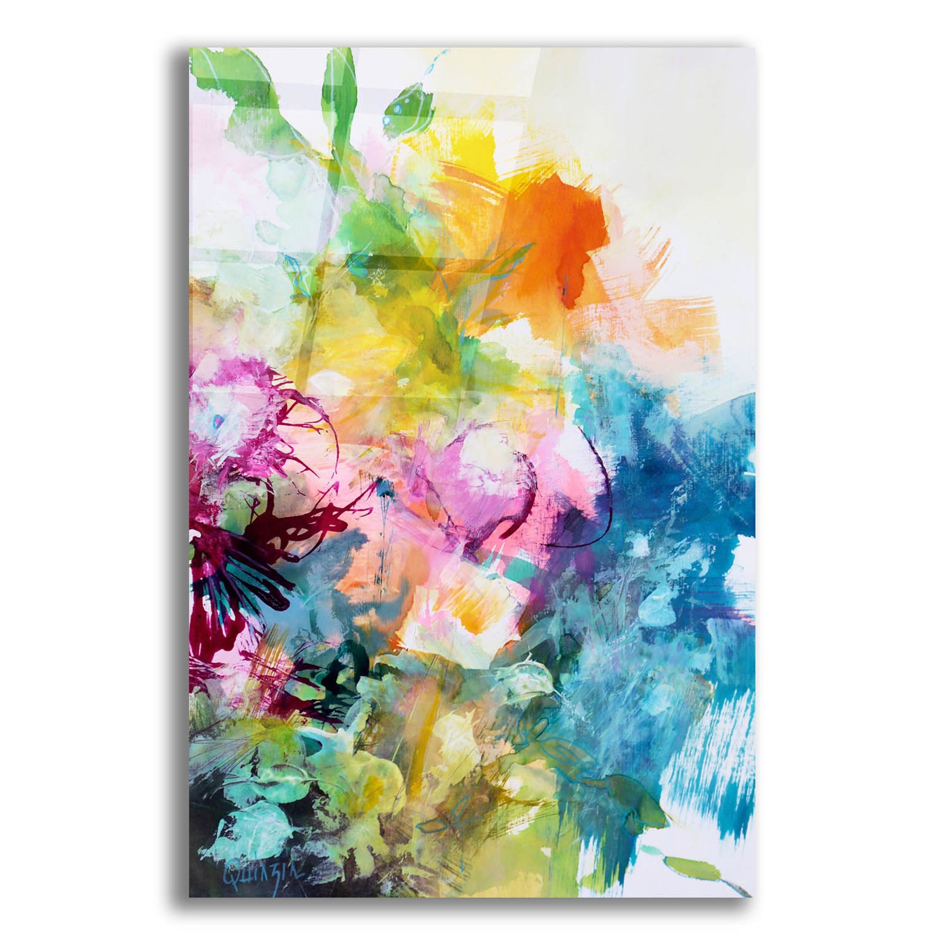 Epic Art ' Bloom 1' by Marianne Quinzin, Acrylic Glass Wall Art