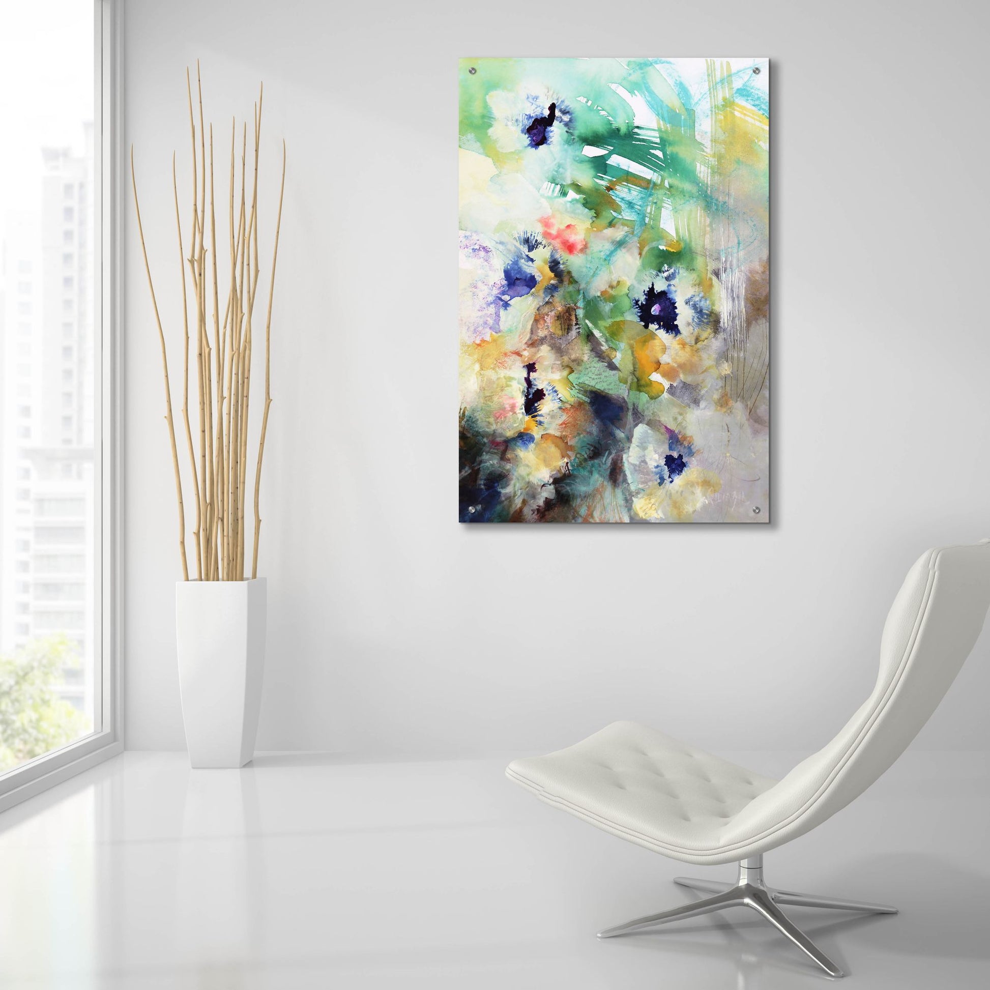 Epic Art ' Bloom 2' by Marianne Quinzin, Acrylic Glass Wall Art,24x36