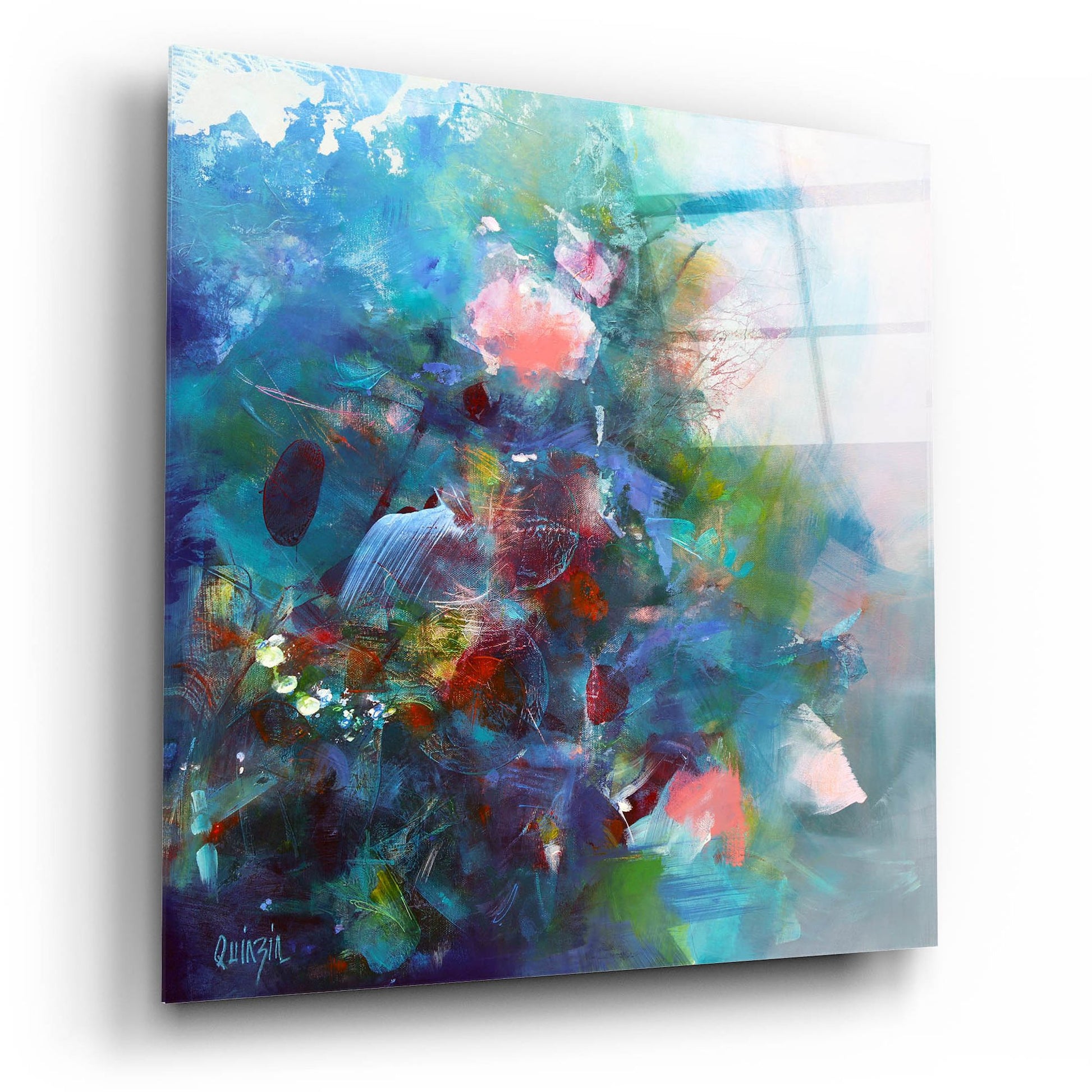 Epic Art ' Climbing Plants' by Marianne Quinzin, Acrylic Glass Wall Art,12x12