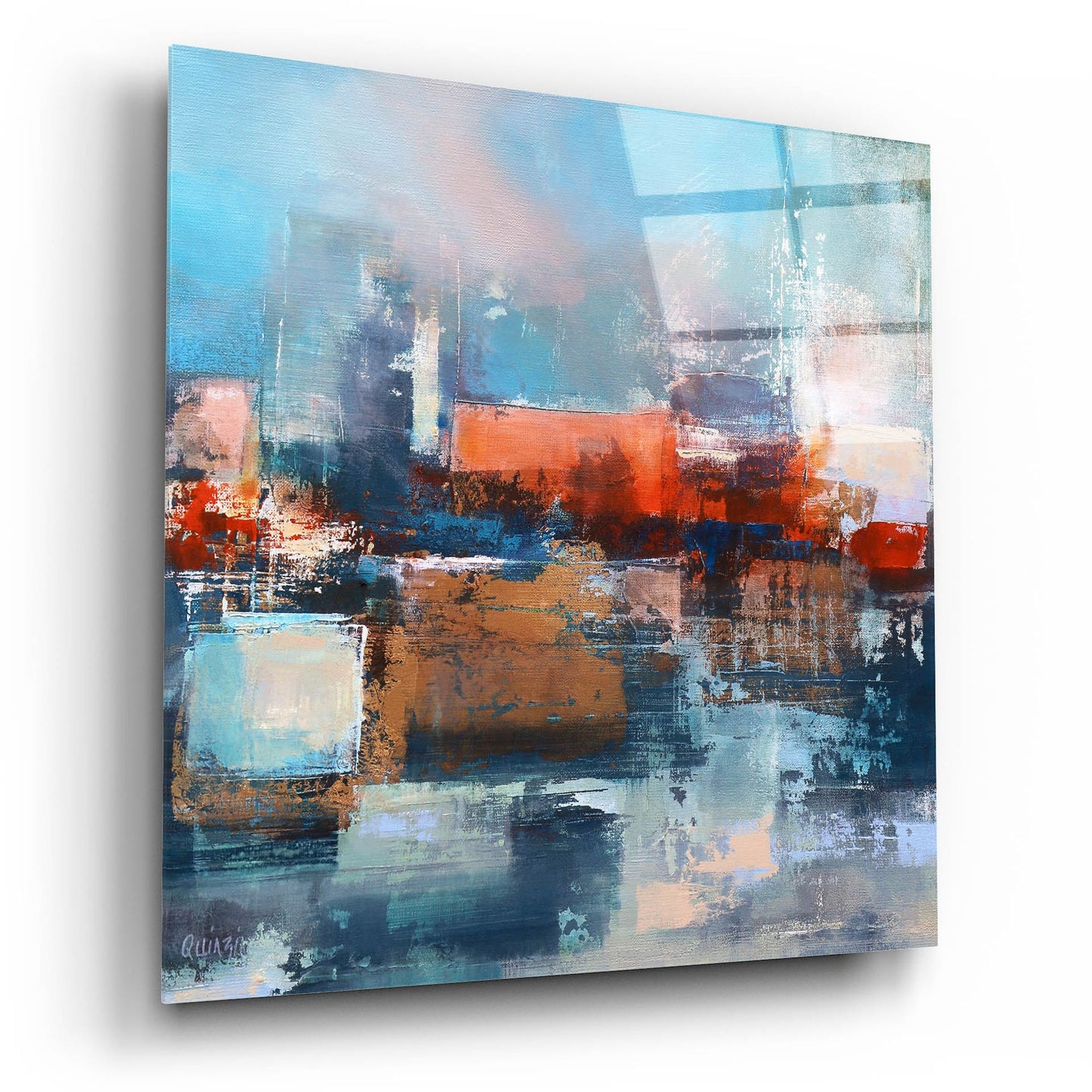 Epic Art ' Erosion' by Marianne Quinzin, Acrylic Glass Wall Art,12x12