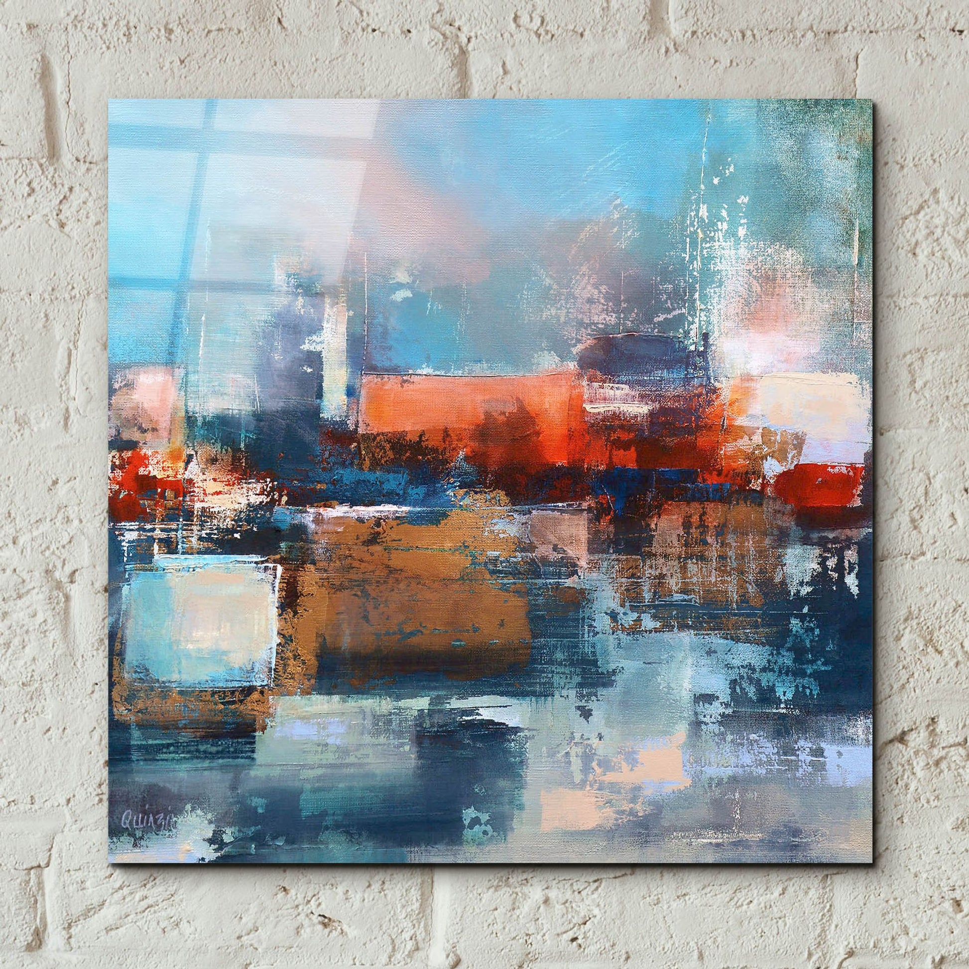 Epic Art ' Erosion' by Marianne Quinzin, Acrylic Glass Wall Art,12x12