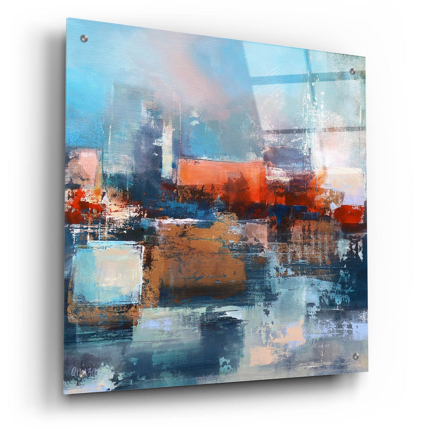 Epic Art ' Erosion' by Marianne Quinzin, Acrylic Glass Wall Art,24x24