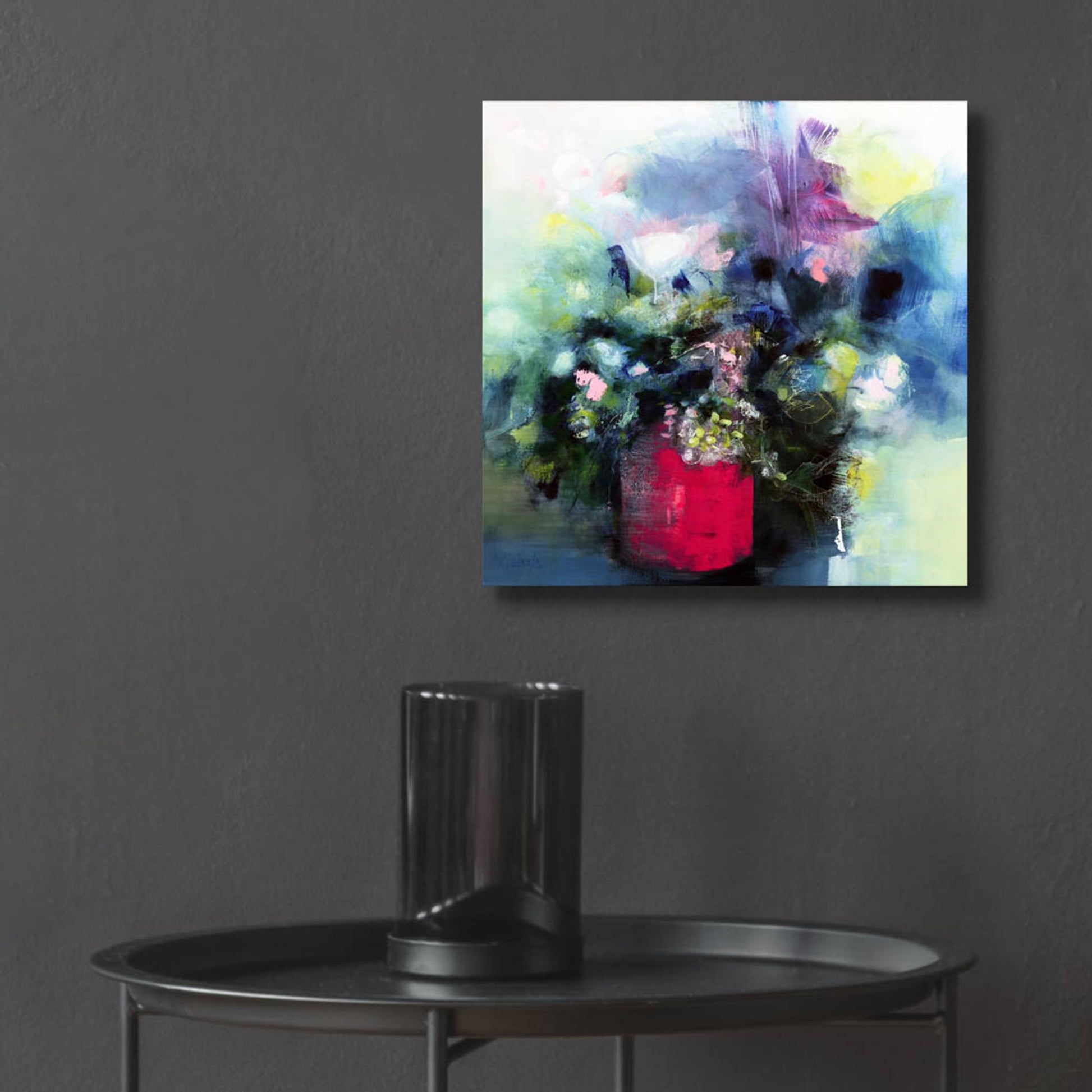 Epic Art ' Flowers In a Pink Pot' by Marianne Quinzin, Acrylic Glass Wall Art,12x12