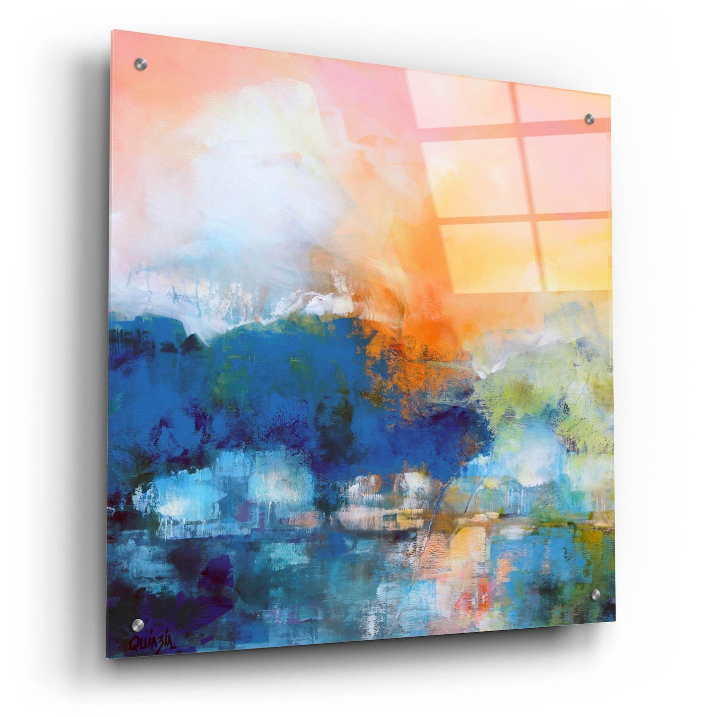 Epic Art ' Quiet River' by Marianne Quinzin, Acrylic Glass Wall Art,24x24