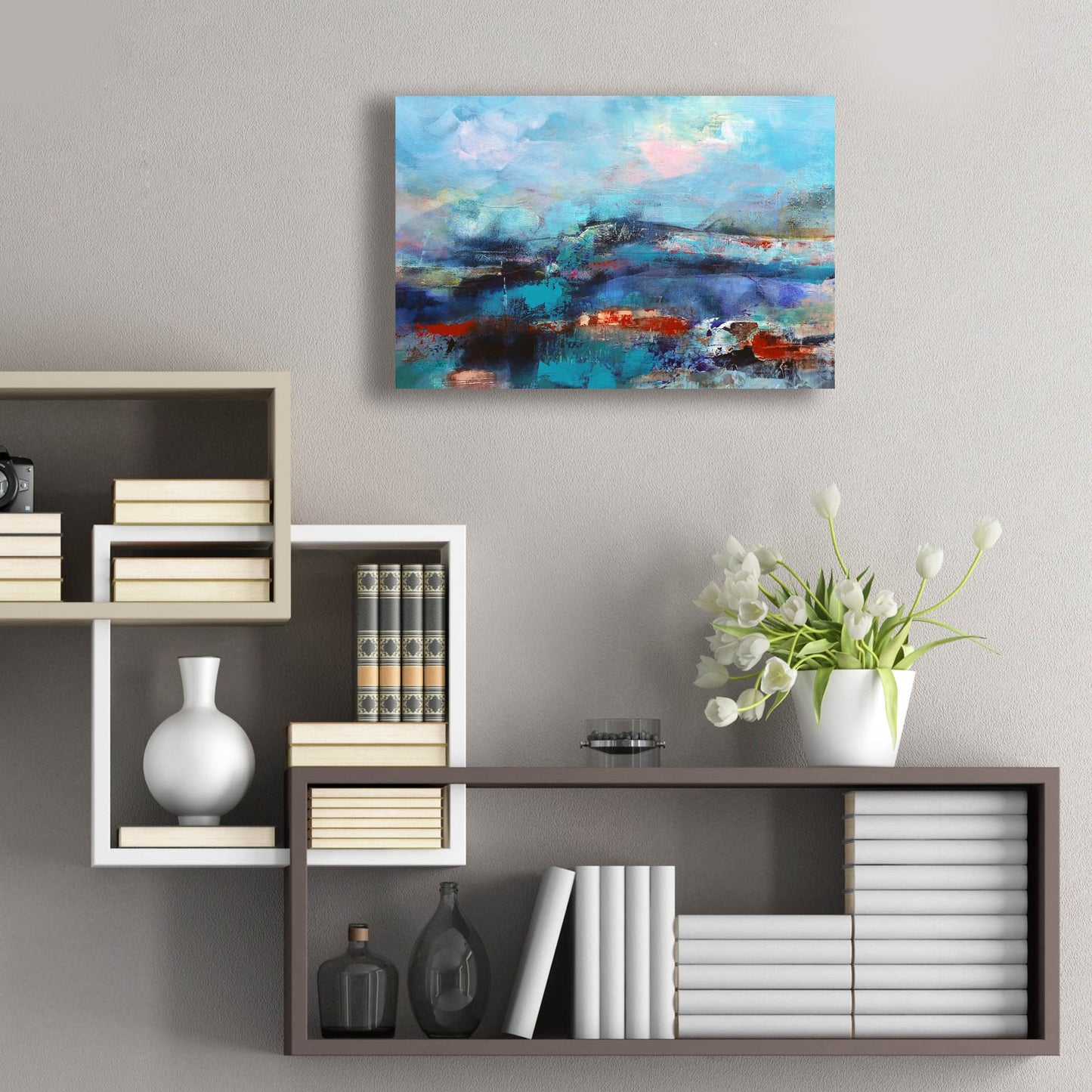 Epic Art ' The Coast' by Marianne Quinzin, Acrylic Glass Wall Art,24x16