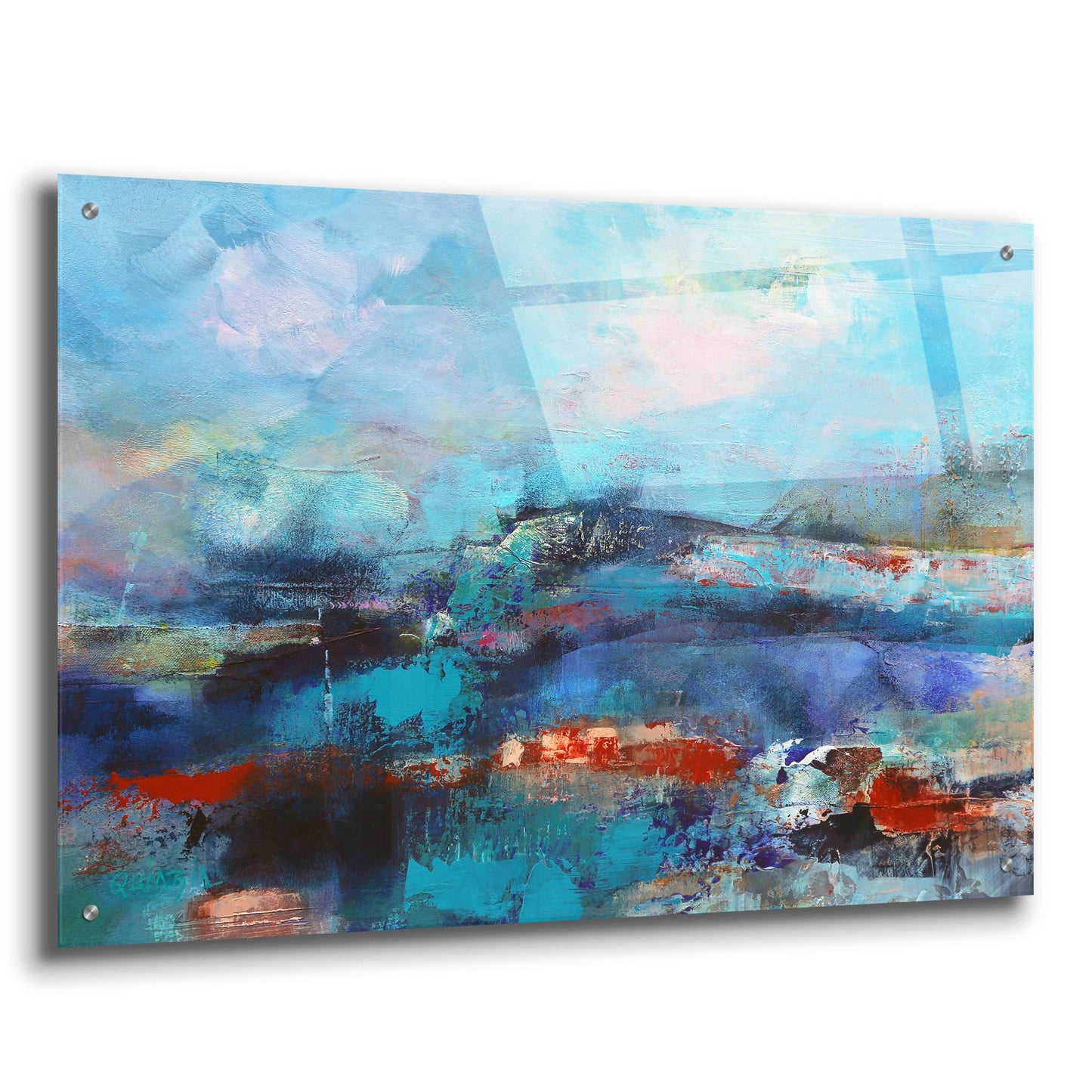 Epic Art ' The Coast' by Marianne Quinzin, Acrylic Glass Wall Art,36x24