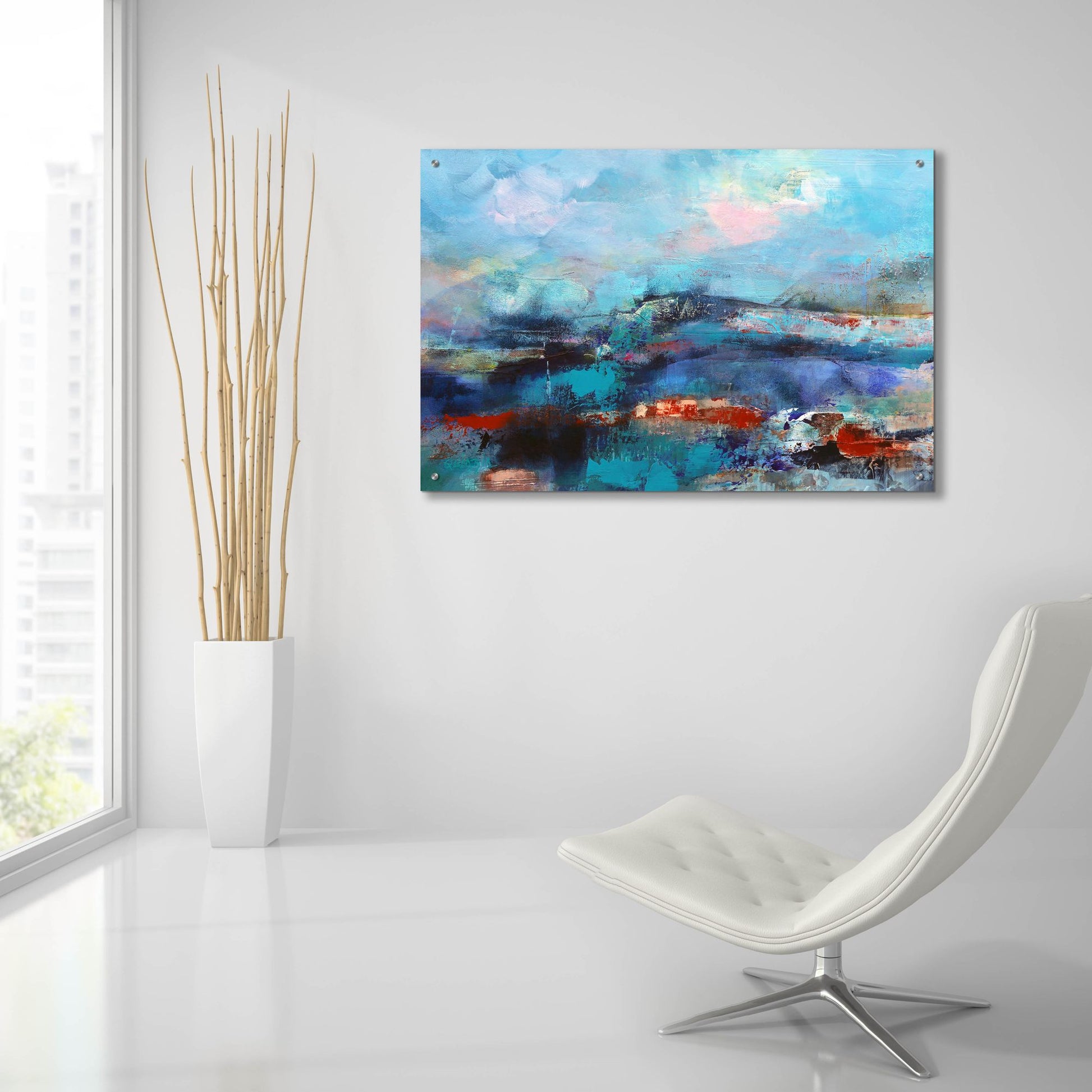 Epic Art ' The Coast' by Marianne Quinzin, Acrylic Glass Wall Art,36x24