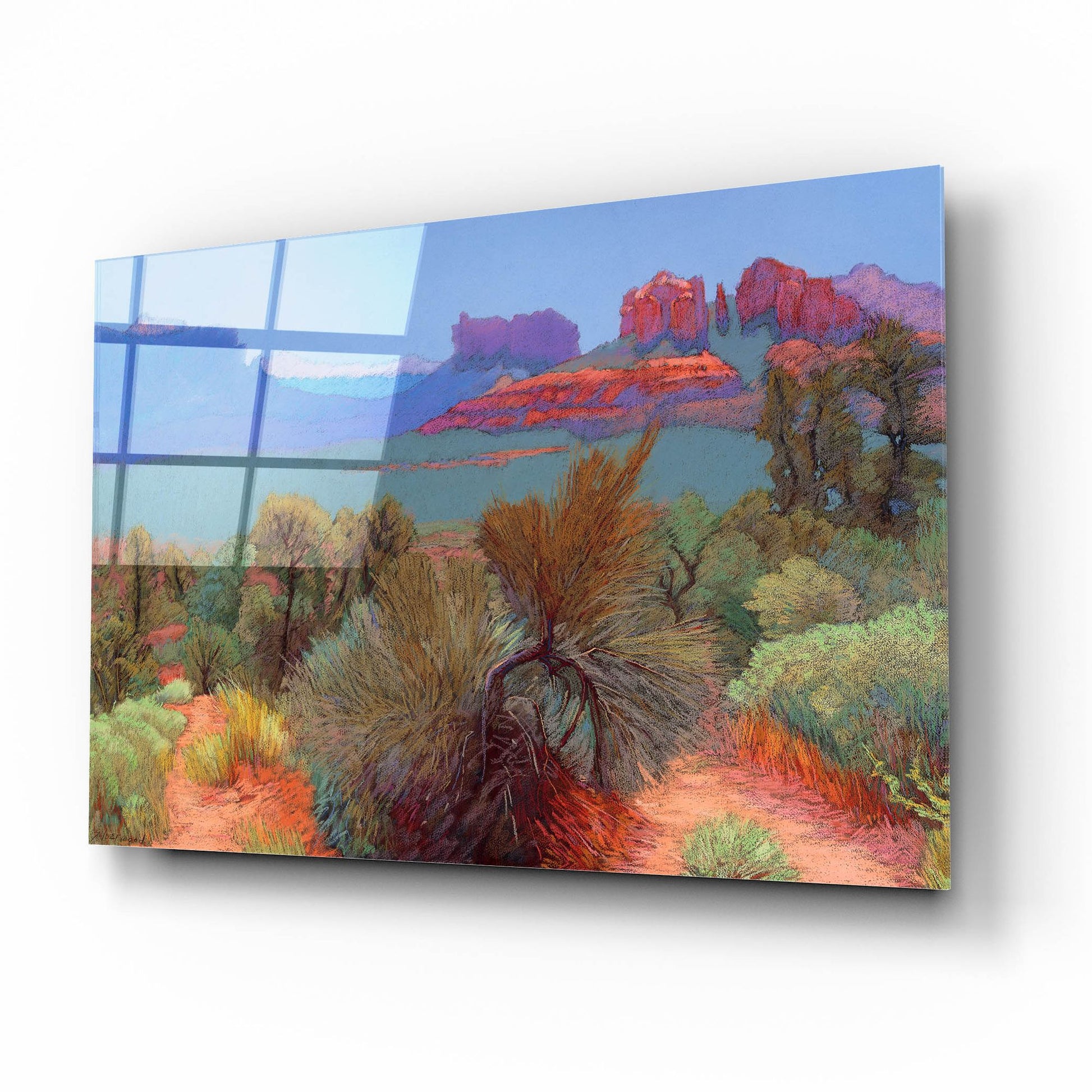 Epic Art ' High Desert' by Mary Silverwood, Acrylic Glass Wall Art,16x12