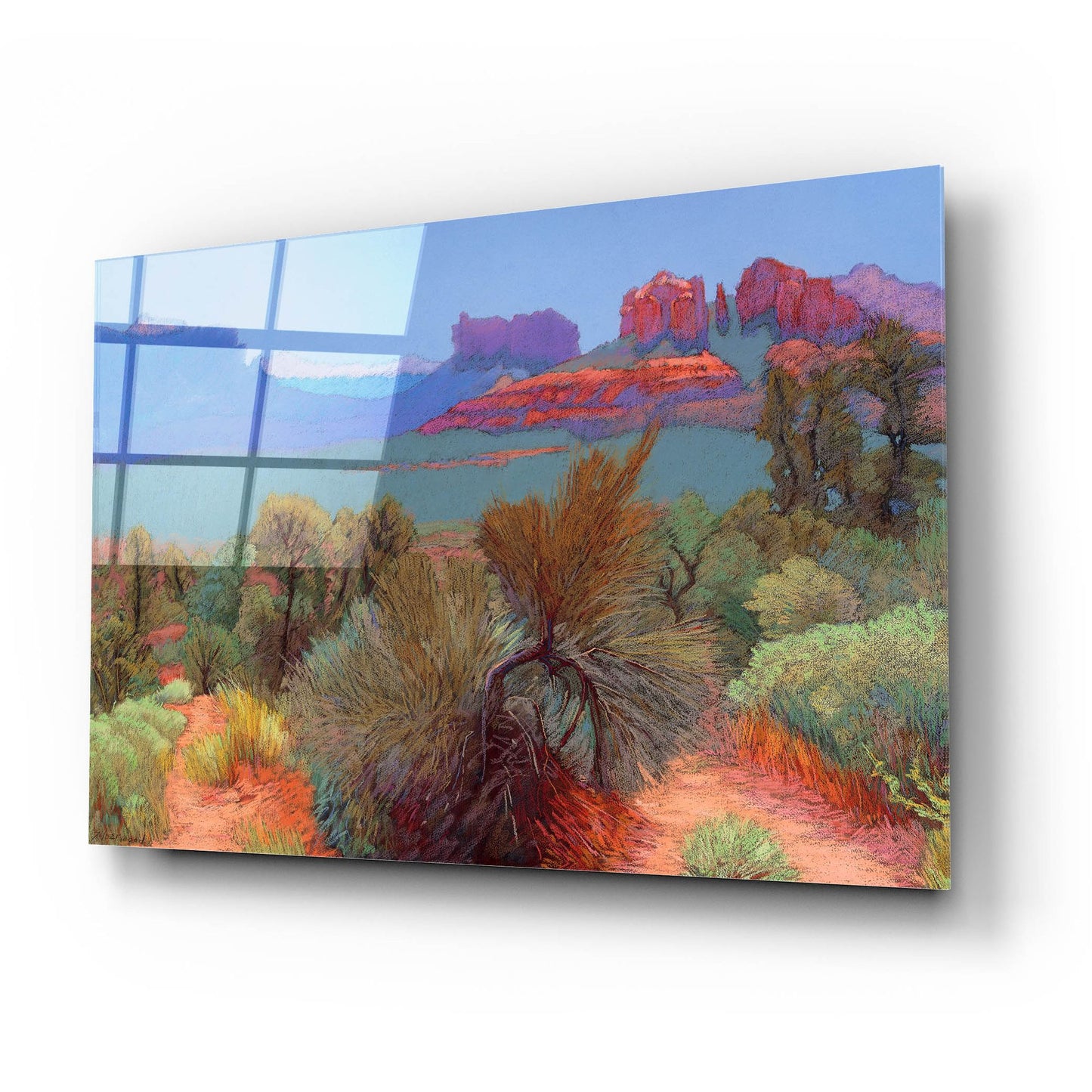 Epic Art ' High Desert' by Mary Silverwood, Acrylic Glass Wall Art,24x16