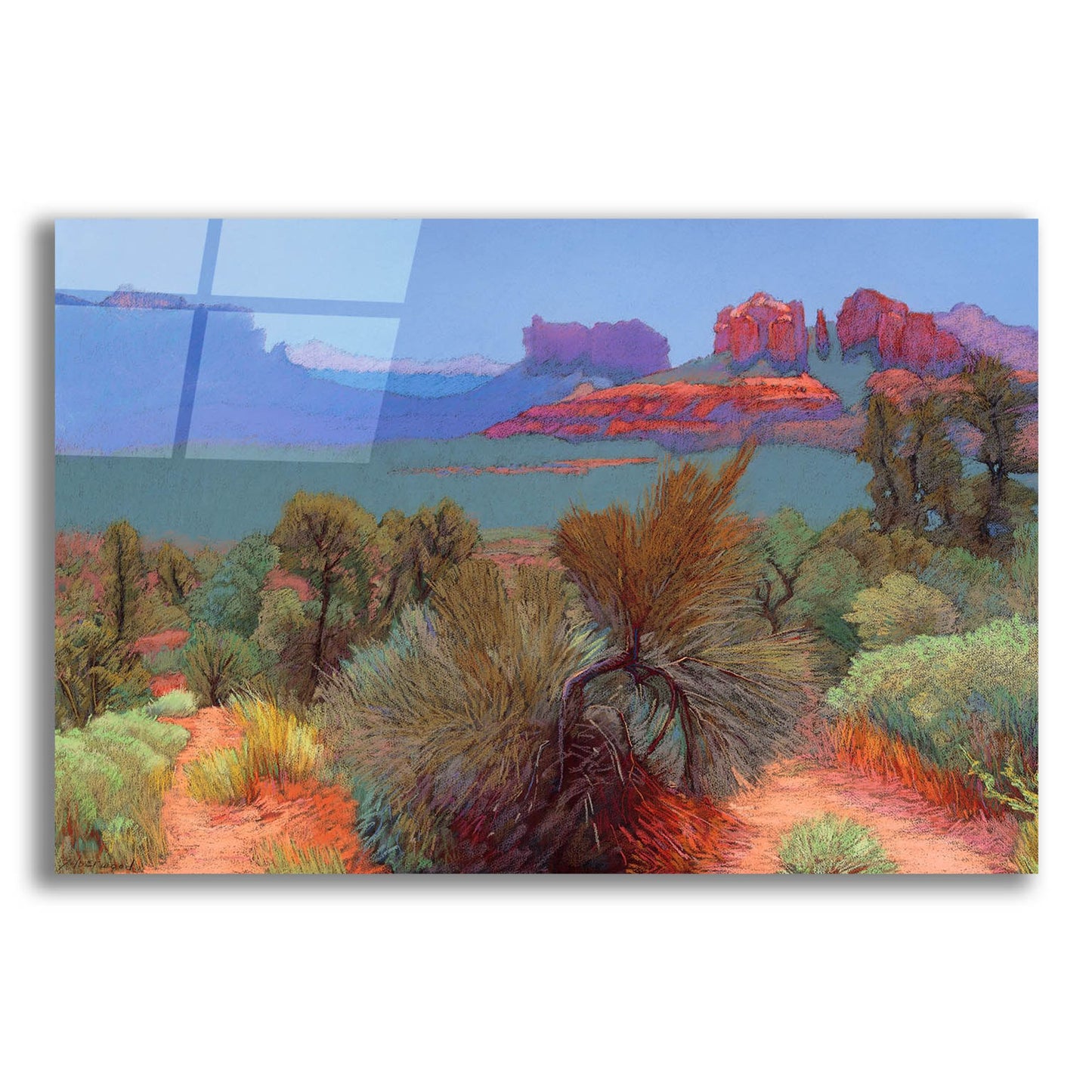 Epic Art ' High Desert' by Mary Silverwood, Acrylic Glass Wall Art,24x16