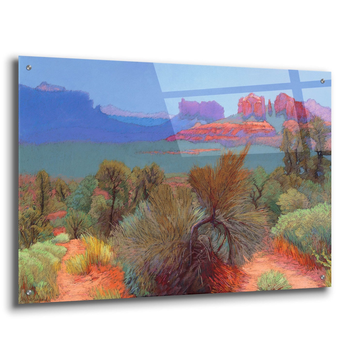 Epic Art ' High Desert' by Mary Silverwood, Acrylic Glass Wall Art,36x24