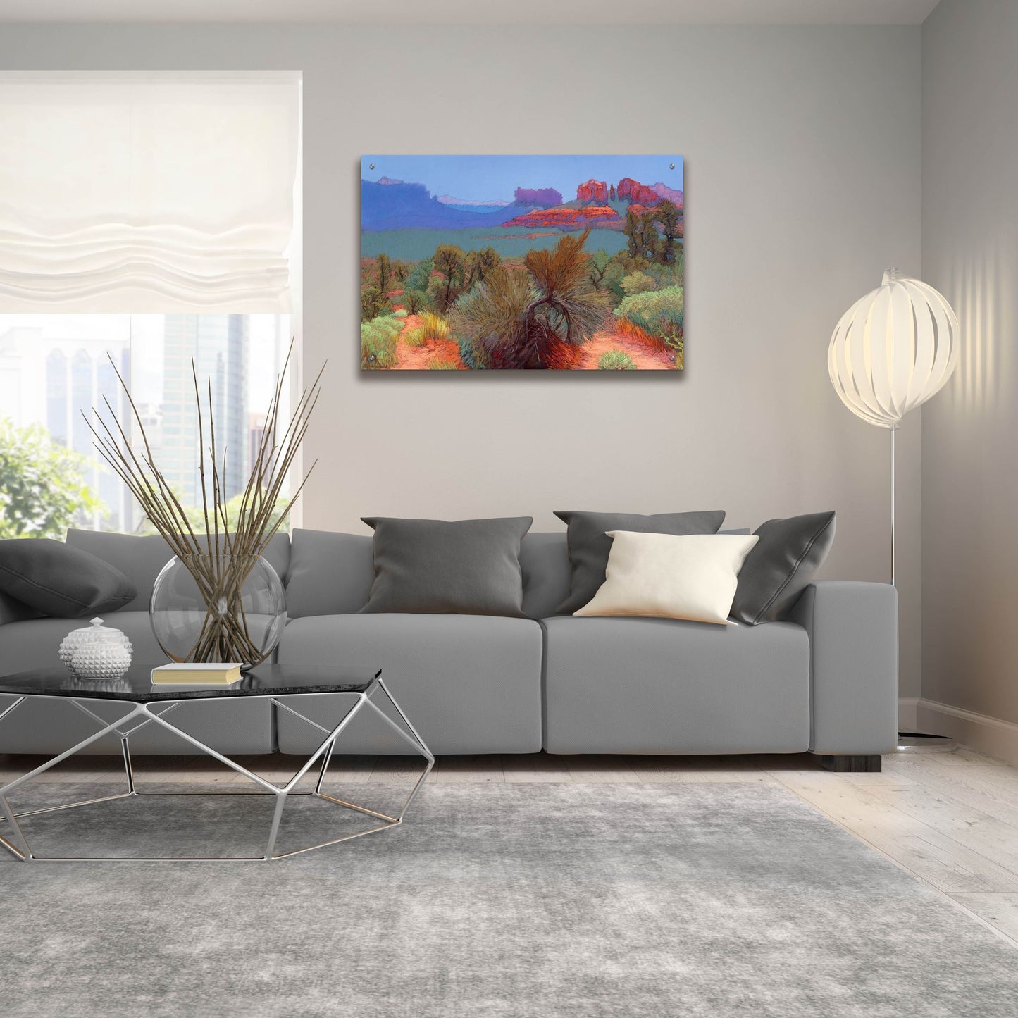 Epic Art ' High Desert' by Mary Silverwood, Acrylic Glass Wall Art,36x24