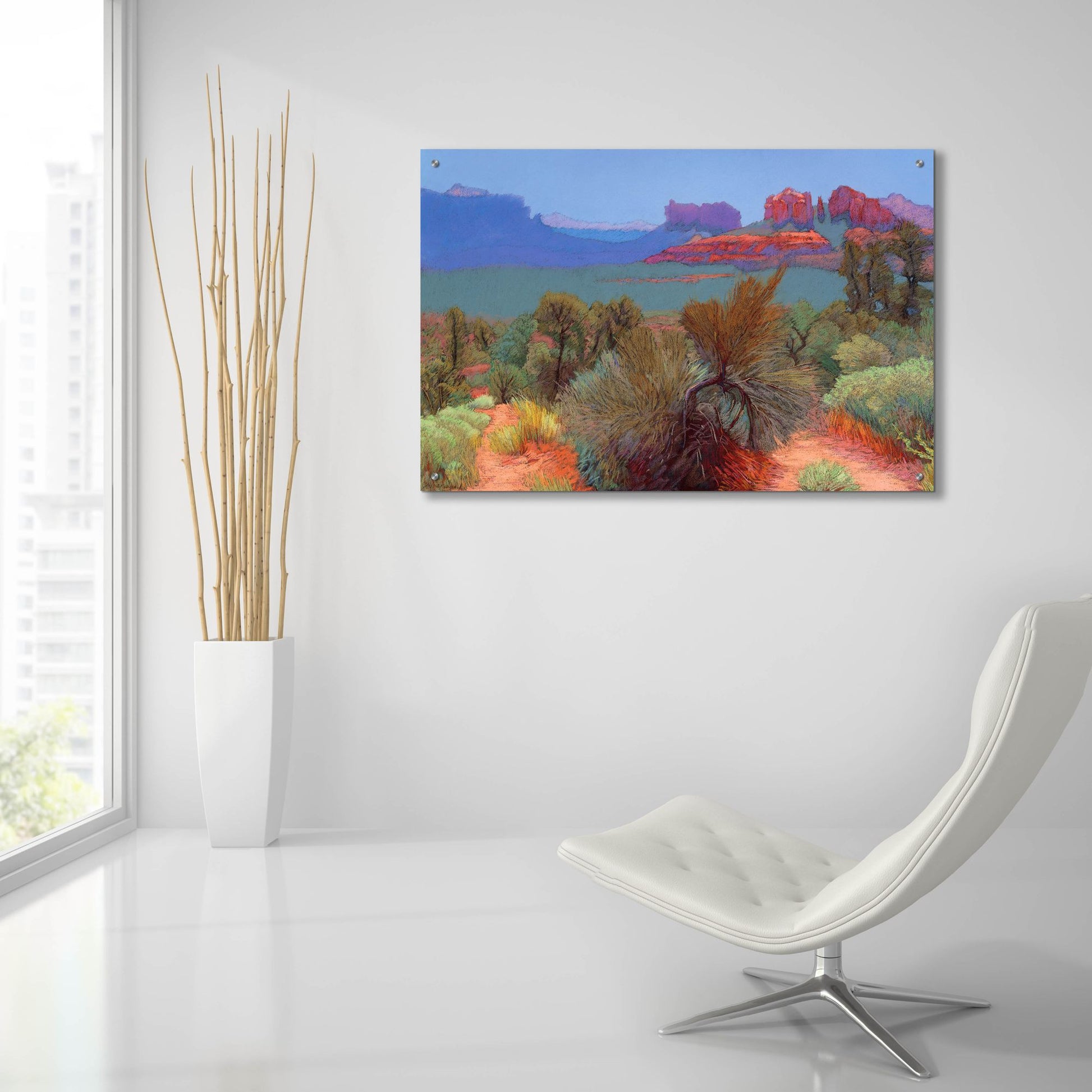 Epic Art ' High Desert' by Mary Silverwood, Acrylic Glass Wall Art,36x24