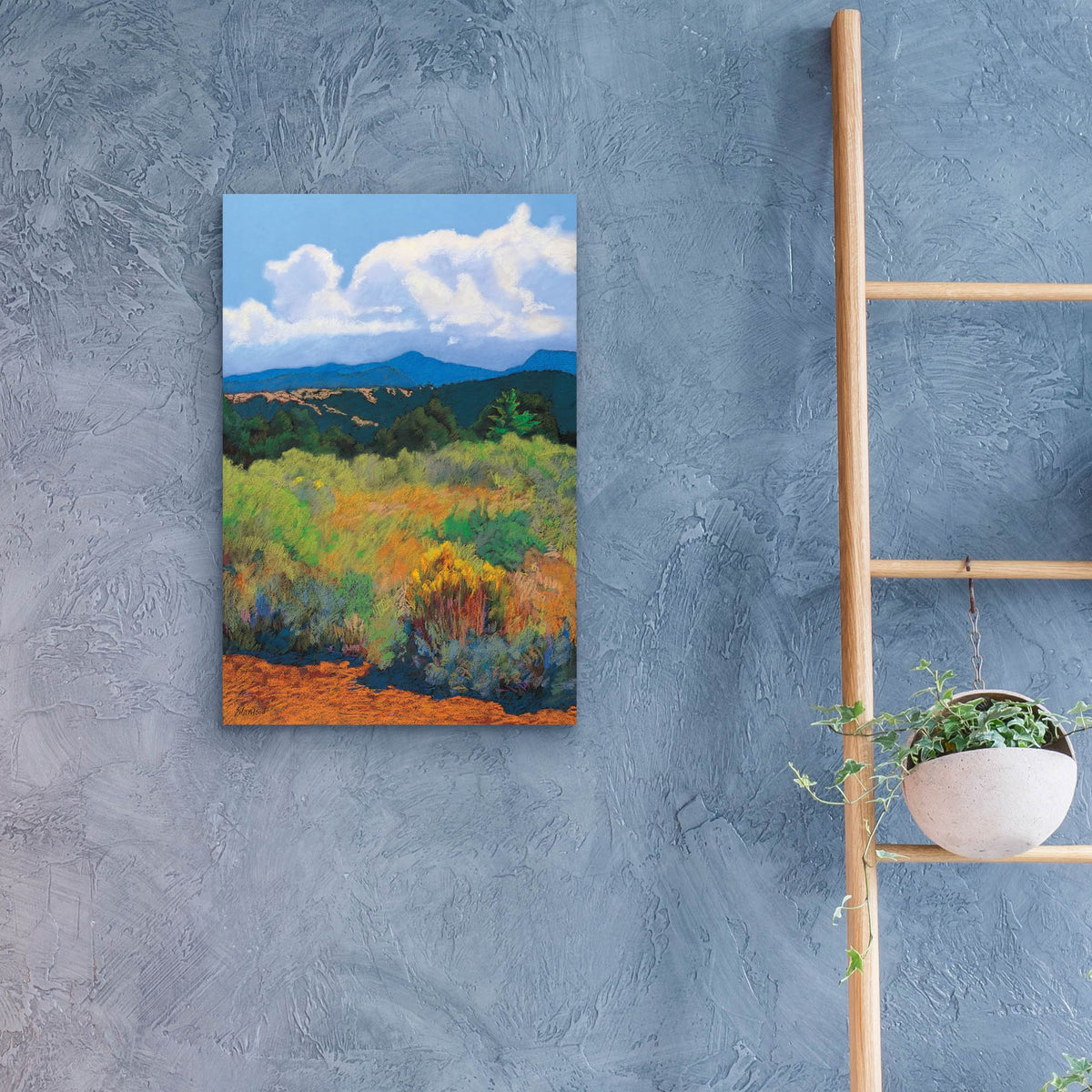 Epic Art ' Distant Hills' by Mary Silverwood, Acrylic Glass Wall Art,16x24