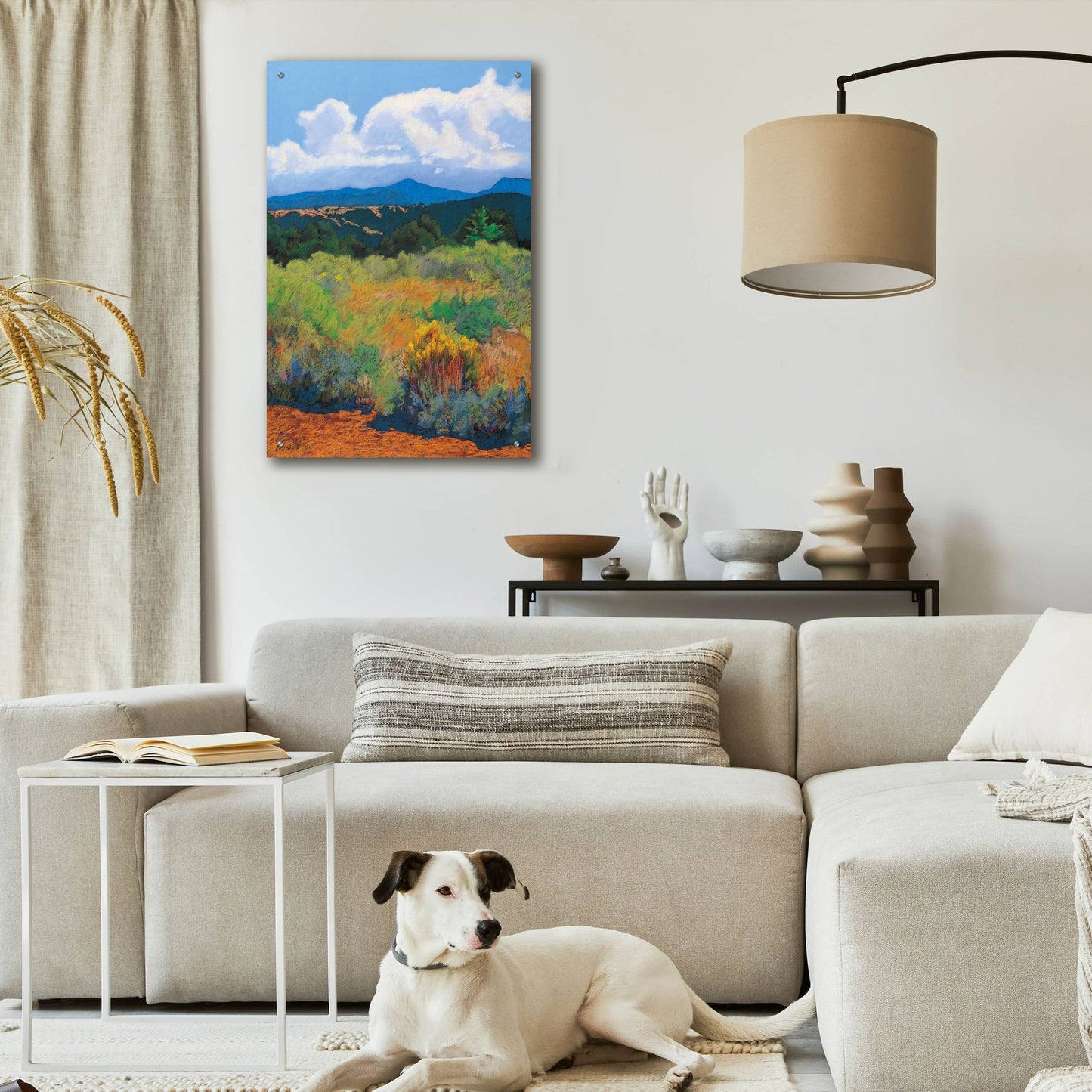 Epic Art ' Distant Hills' by Mary Silverwood, Acrylic Glass Wall Art,24x36