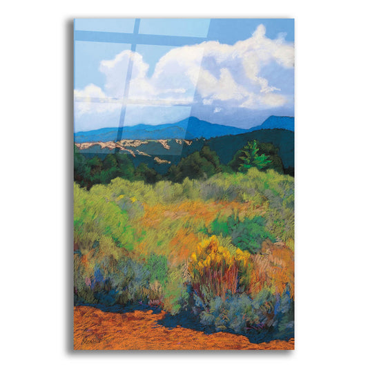 Epic Art ' Distant Hills' by Mary Silverwood, Acrylic Glass Wall Art