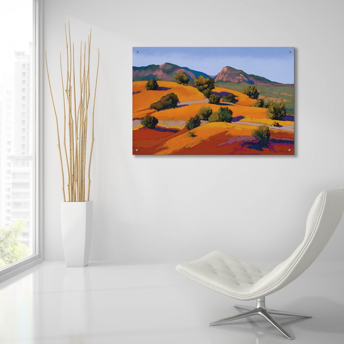 Epic Art ' Juniper Hills' by Mary Silverwood, Acrylic Glass Wall Art,36x24