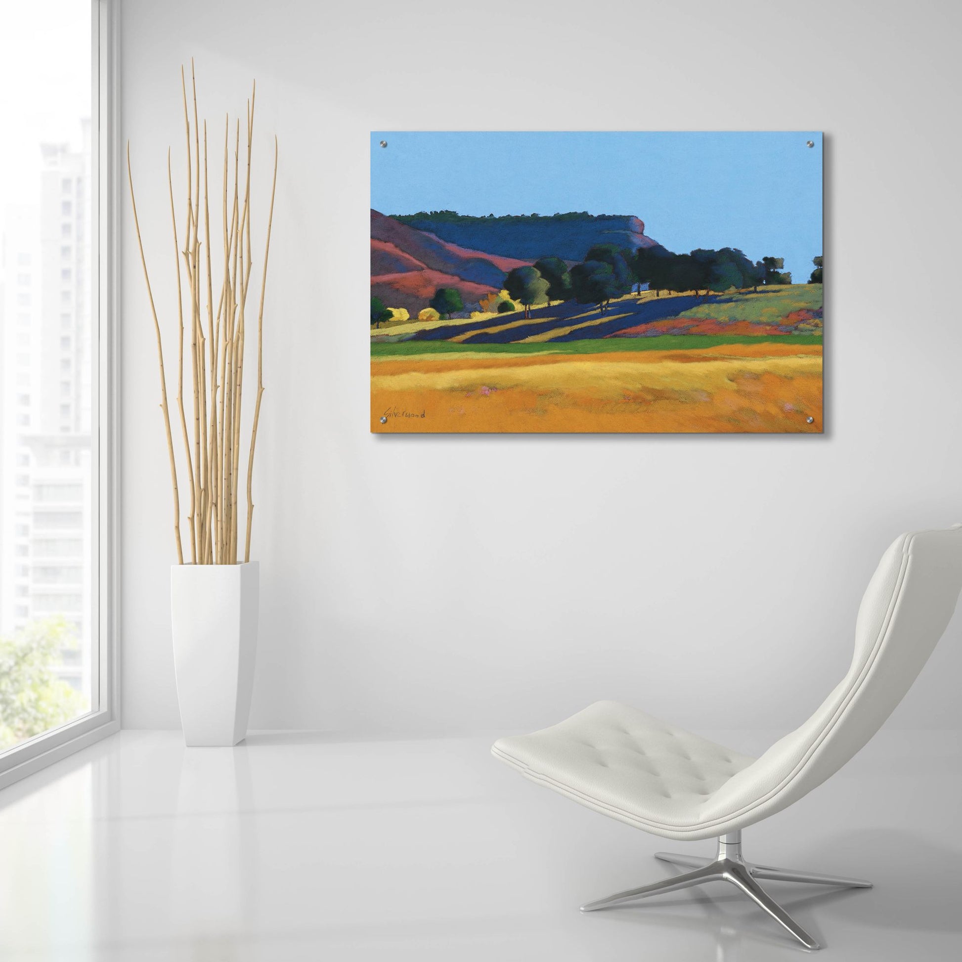 Epic Art ' Blue Skies' by Mary Silverwood, Acrylic Glass Wall Art,36x24