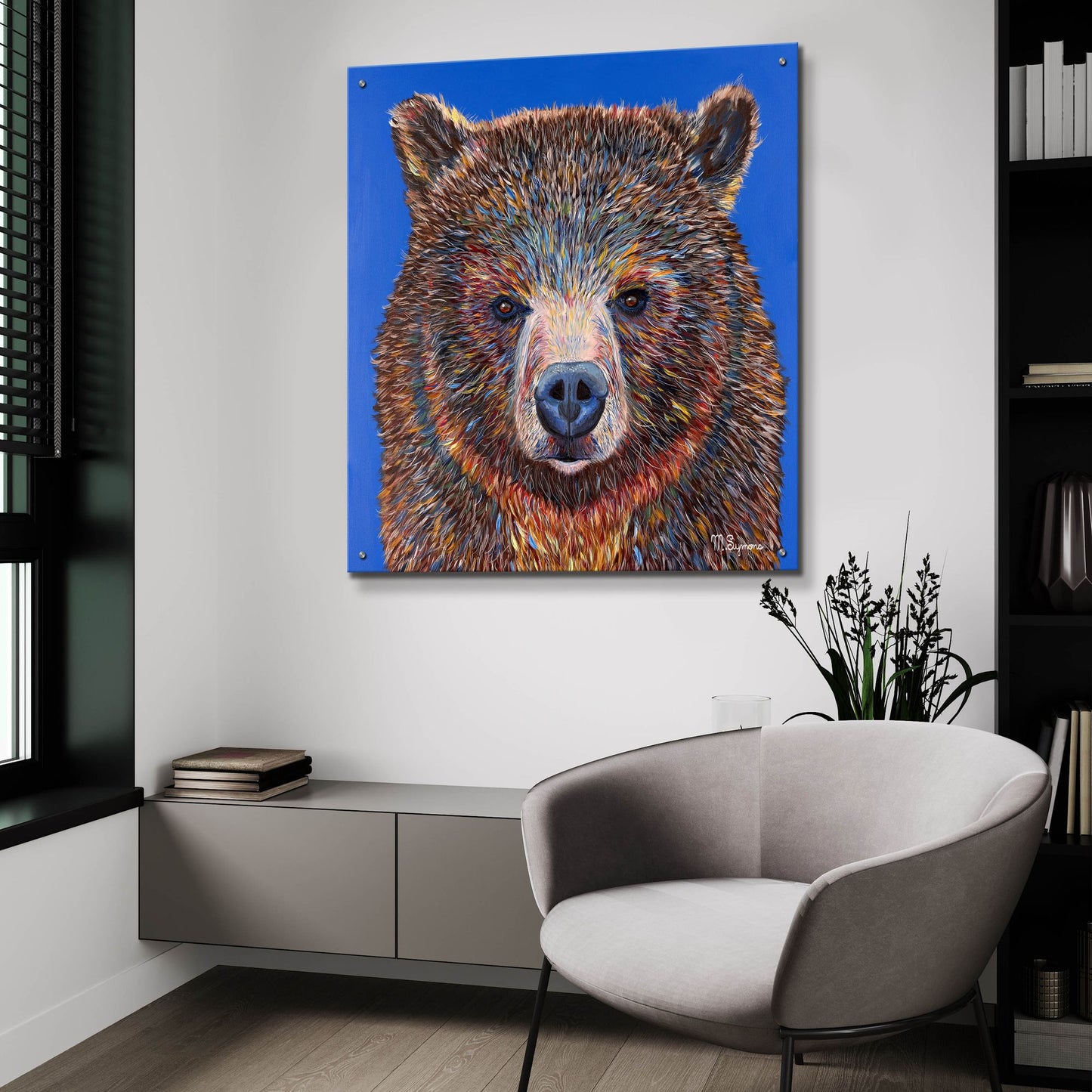 Epic Art ' Gus' by Melissa Symons, Acrylic Glass Wall Art,36x36