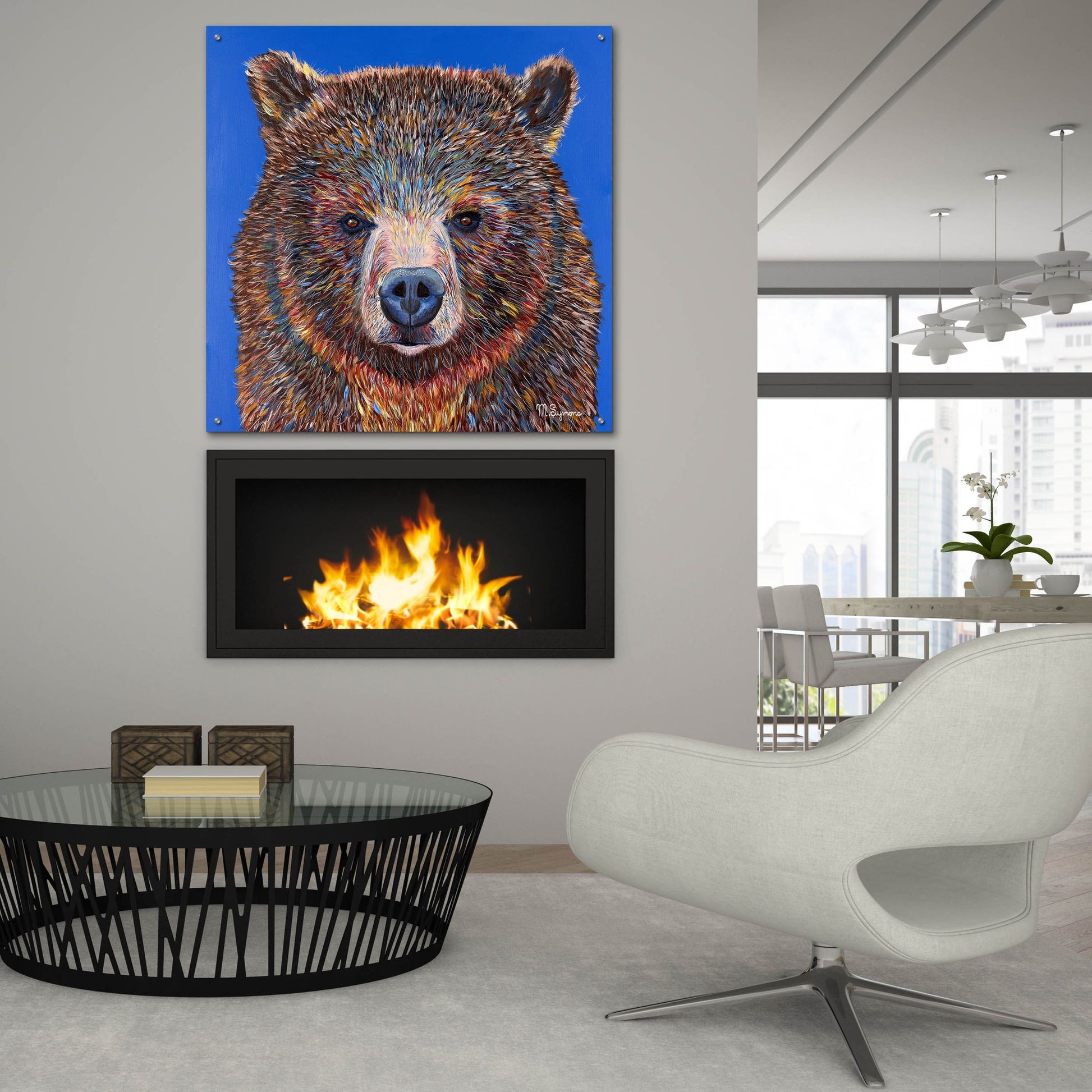 Epic Art ' Gus' by Melissa Symons, Acrylic Glass Wall Art,36x36