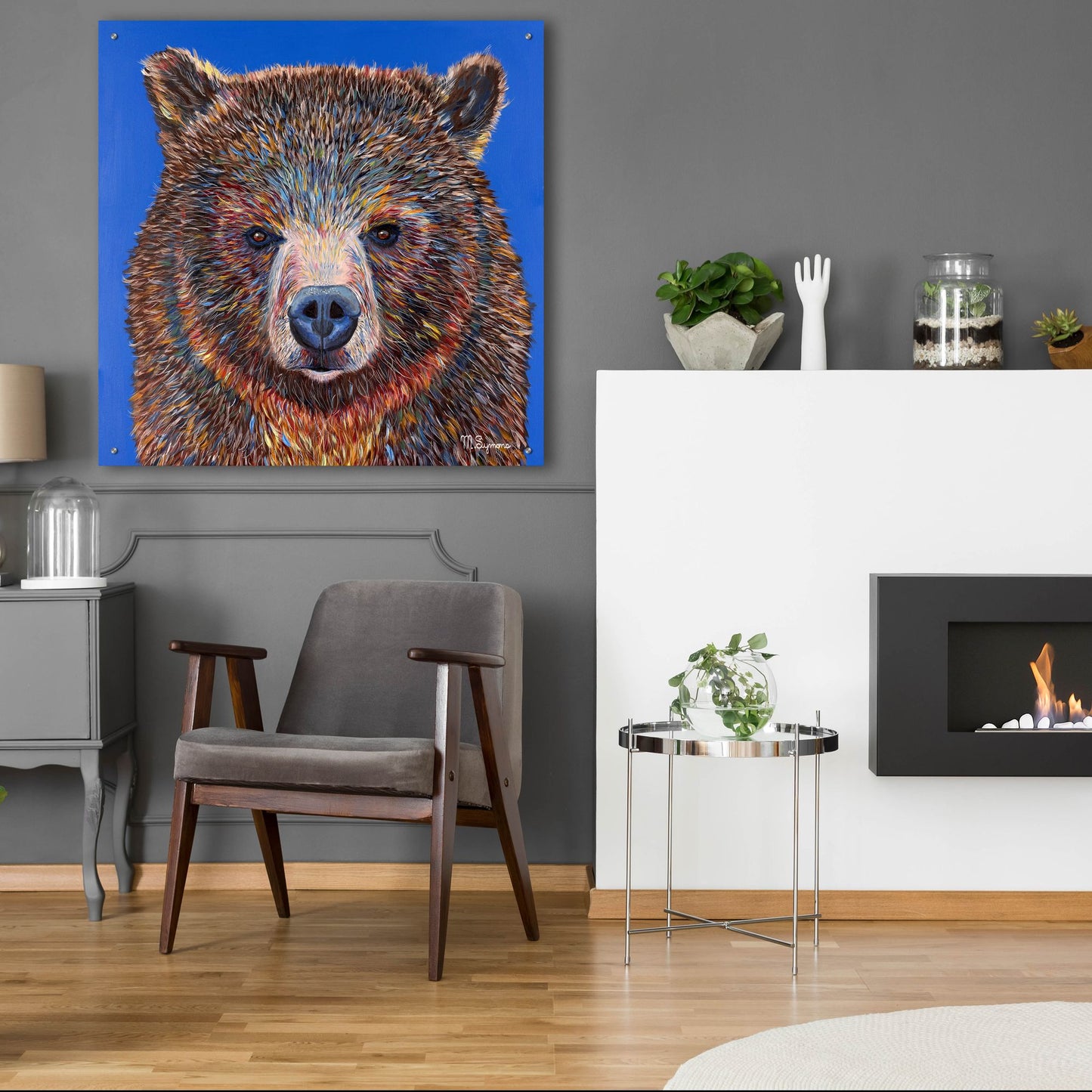 Epic Art ' Gus' by Melissa Symons, Acrylic Glass Wall Art,36x36