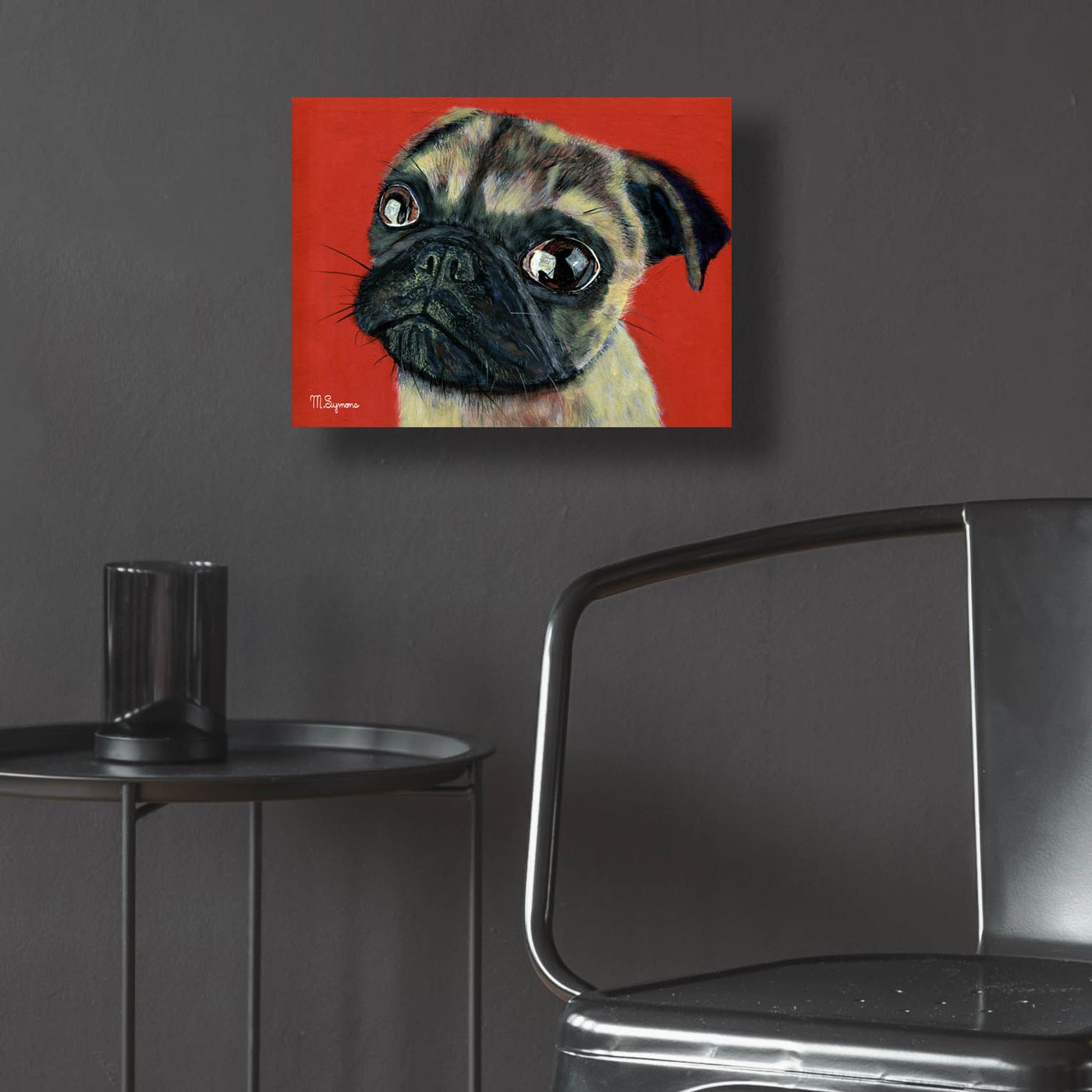 Epic Art ' Pugly' by Melissa Symons, Acrylic Glass Wall Art,16x12