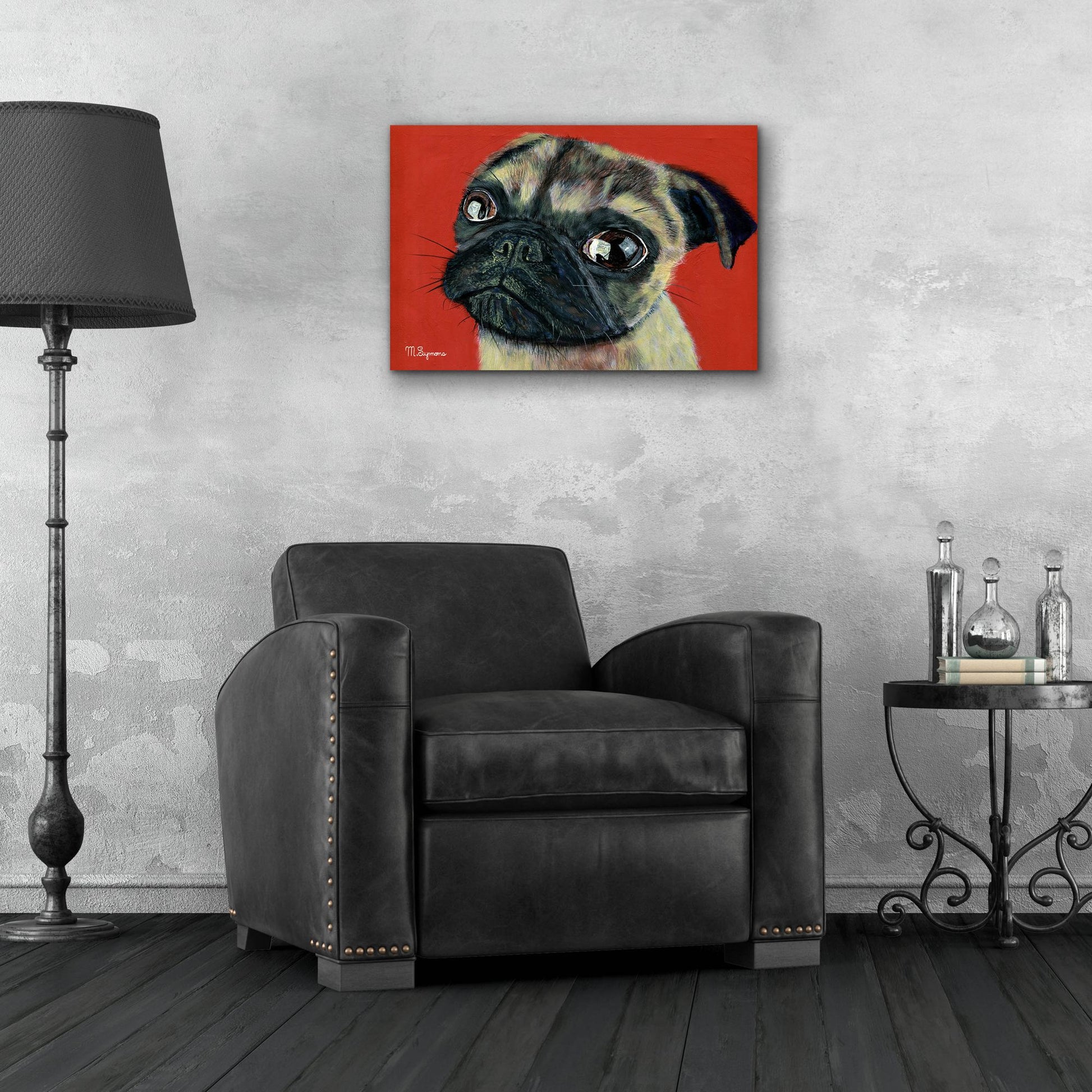 Epic Art ' Pugly' by Melissa Symons, Acrylic Glass Wall Art,24x16