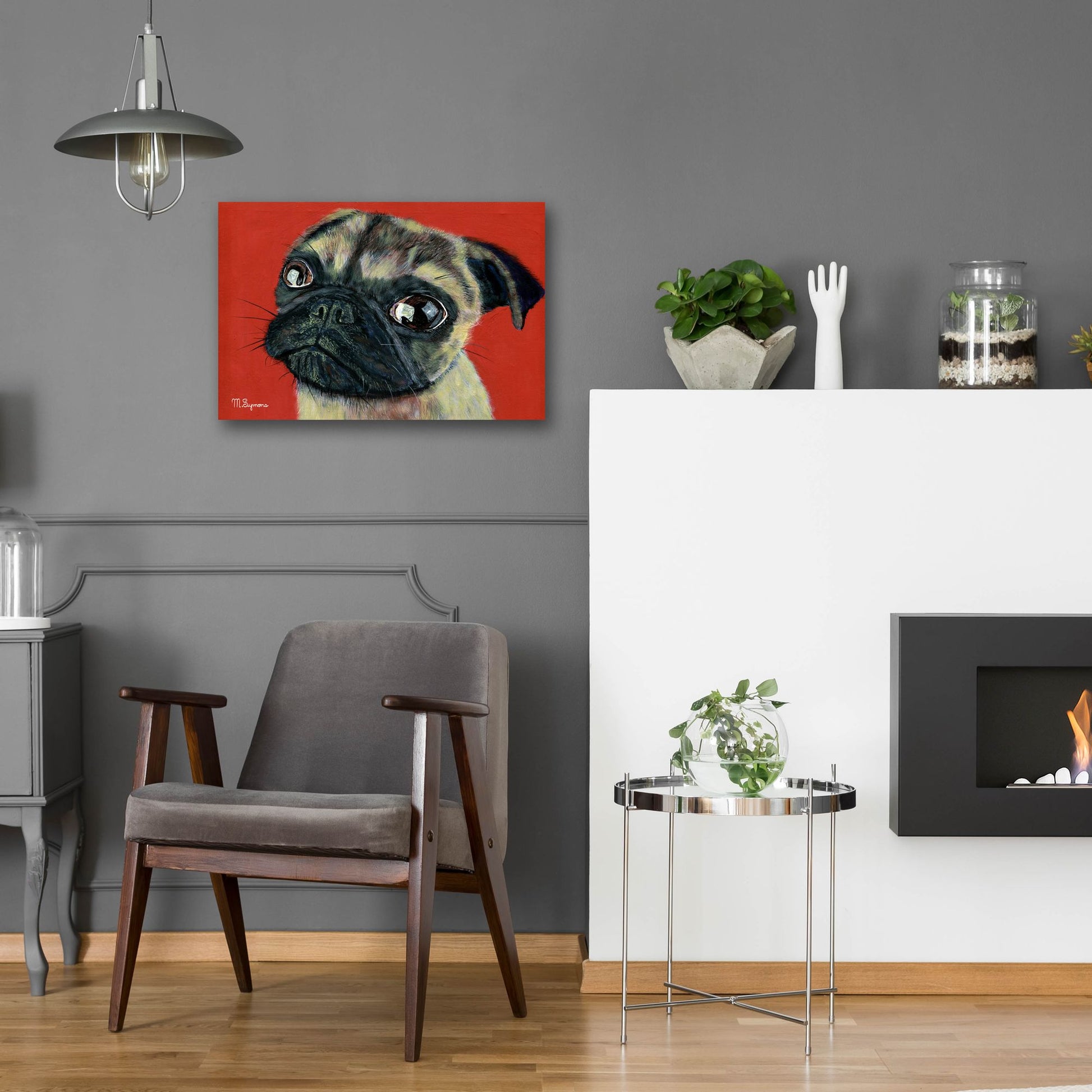 Epic Art ' Pugly' by Melissa Symons, Acrylic Glass Wall Art,24x16