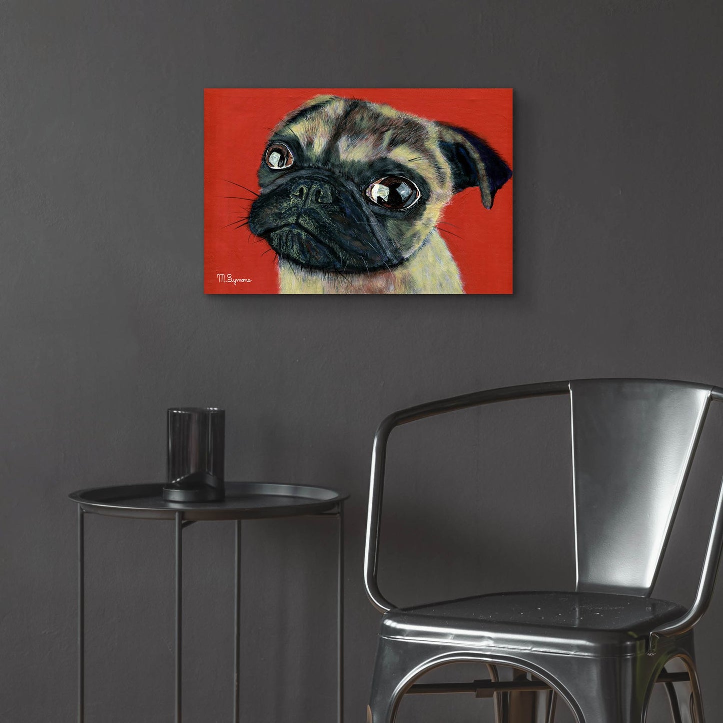 Epic Art ' Pugly' by Melissa Symons, Acrylic Glass Wall Art,24x16