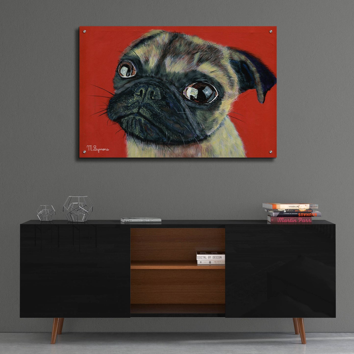 Epic Art ' Pugly' by Melissa Symons, Acrylic Glass Wall Art,36x24