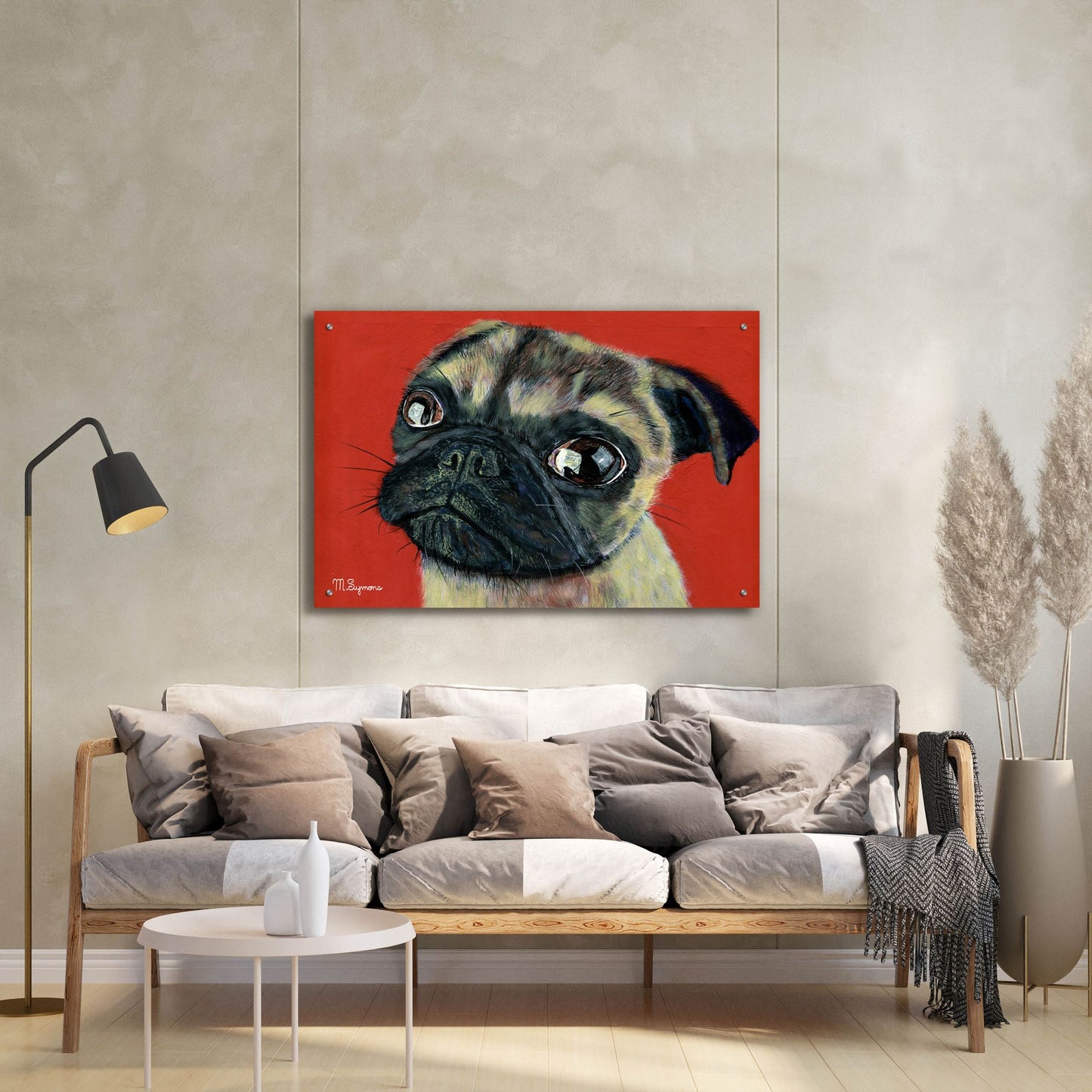 Epic Art ' Pugly' by Melissa Symons, Acrylic Glass Wall Art,36x24