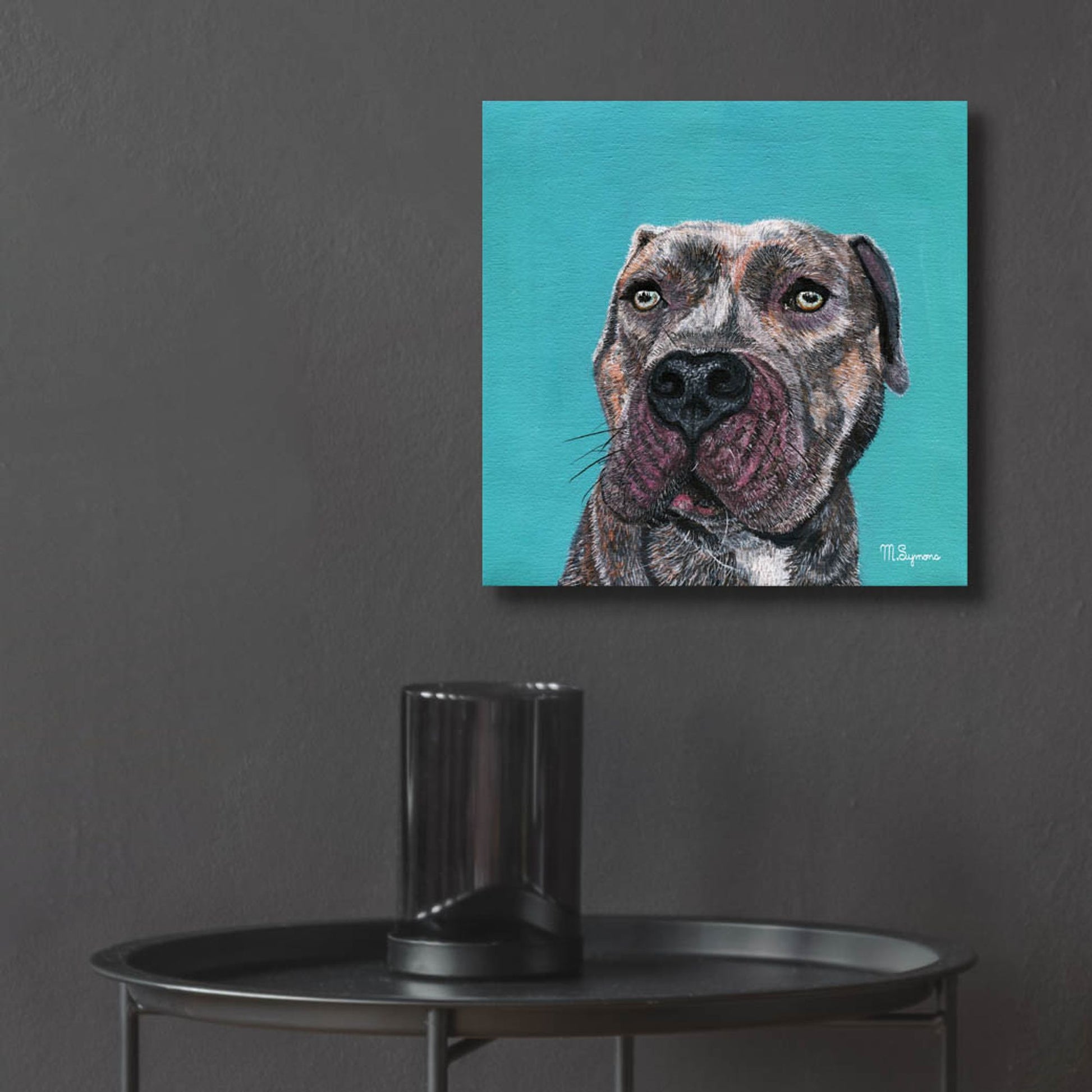 Epic Art ' Good Boy' by Melissa Symons, Acrylic Glass Wall Art,12x12