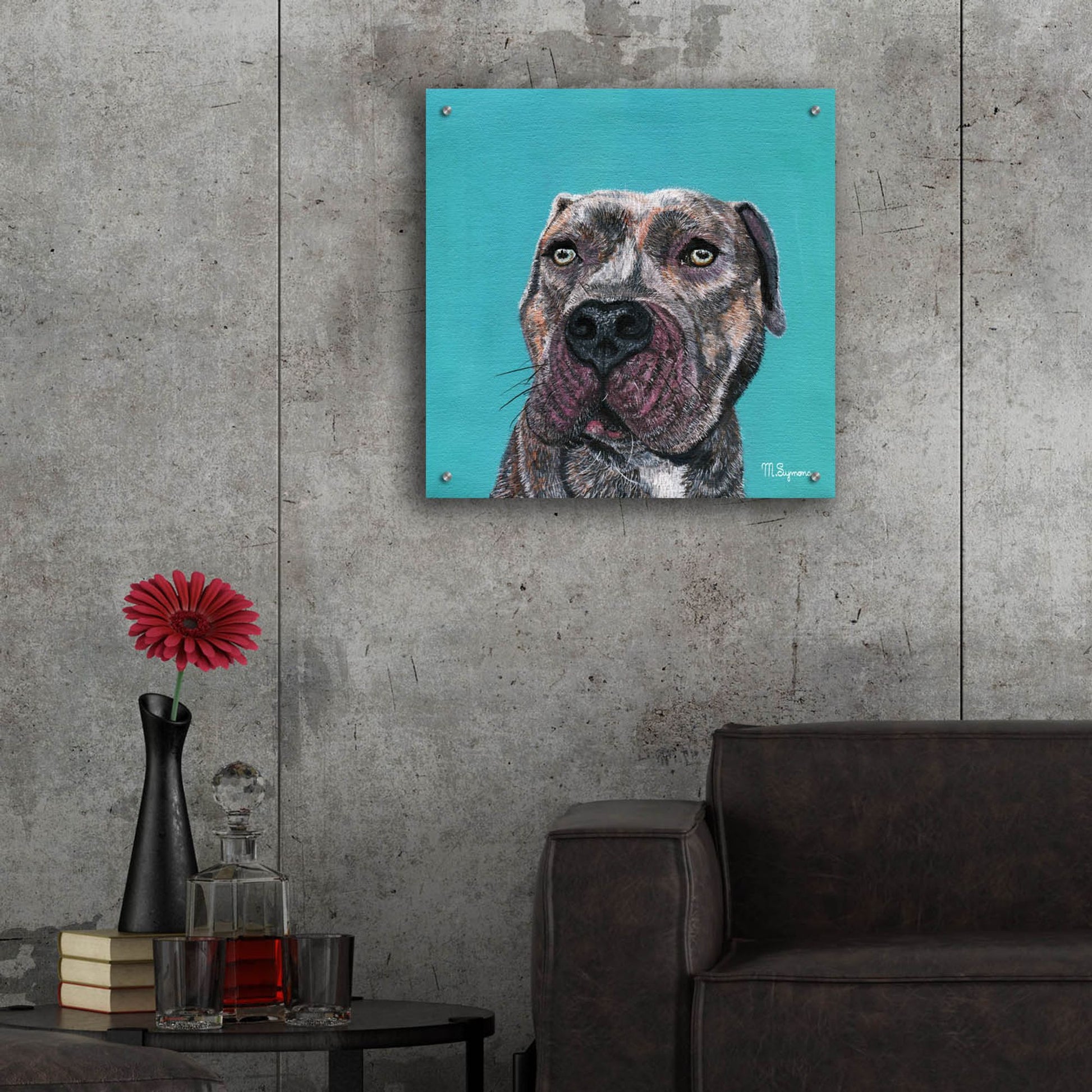 Epic Art ' Good Boy' by Melissa Symons, Acrylic Glass Wall Art,24x24