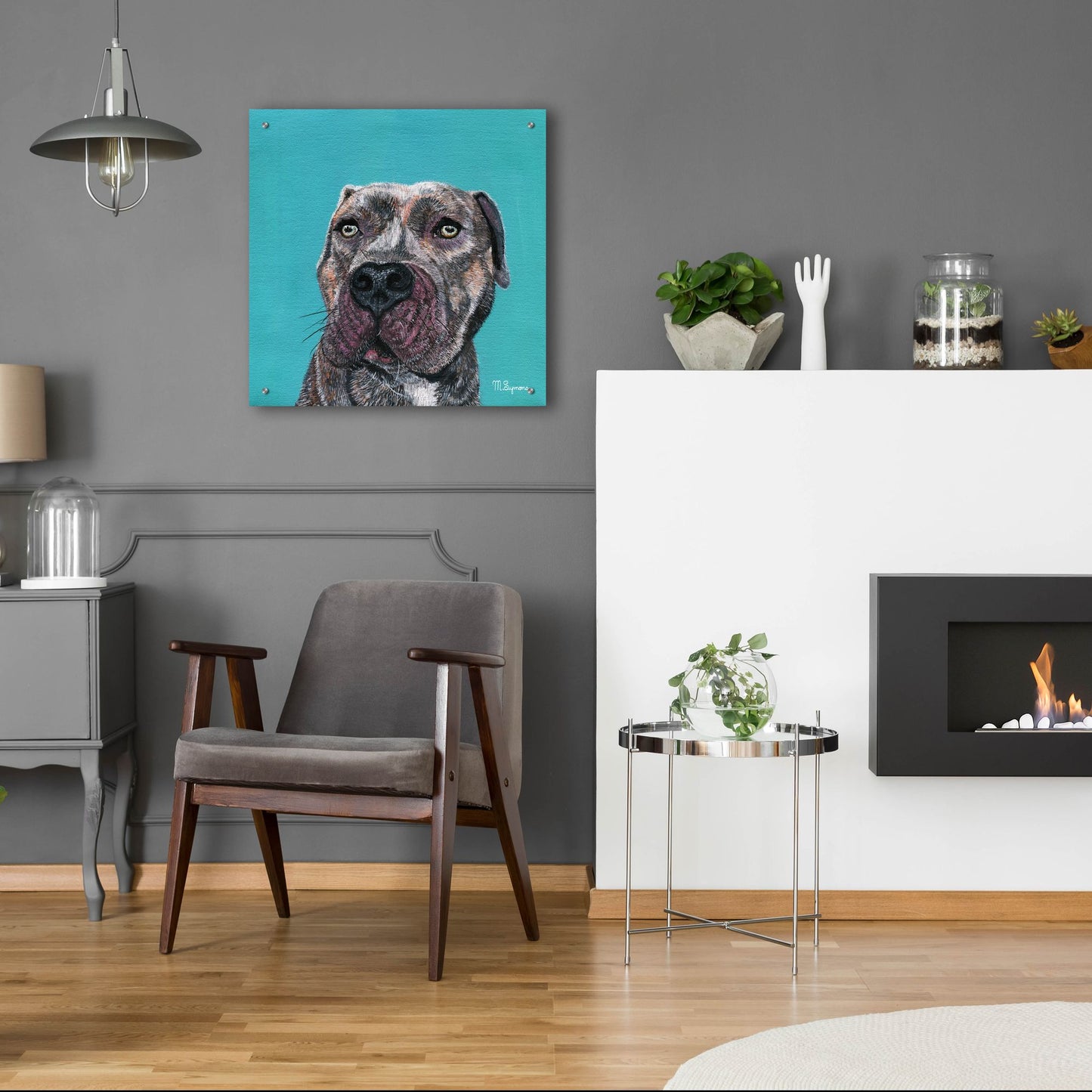 Epic Art ' Good Boy' by Melissa Symons, Acrylic Glass Wall Art,24x24