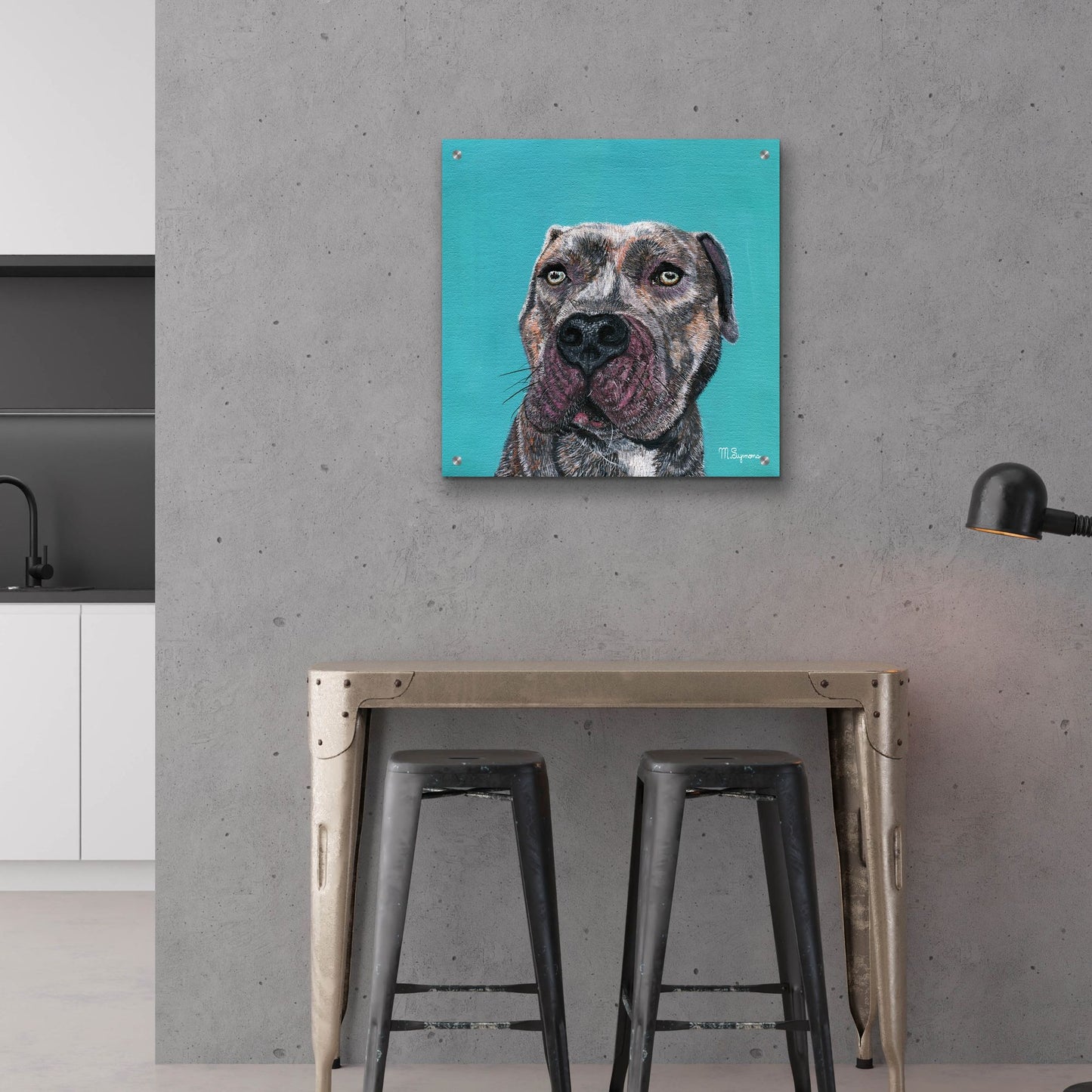 Epic Art ' Good Boy' by Melissa Symons, Acrylic Glass Wall Art,24x24