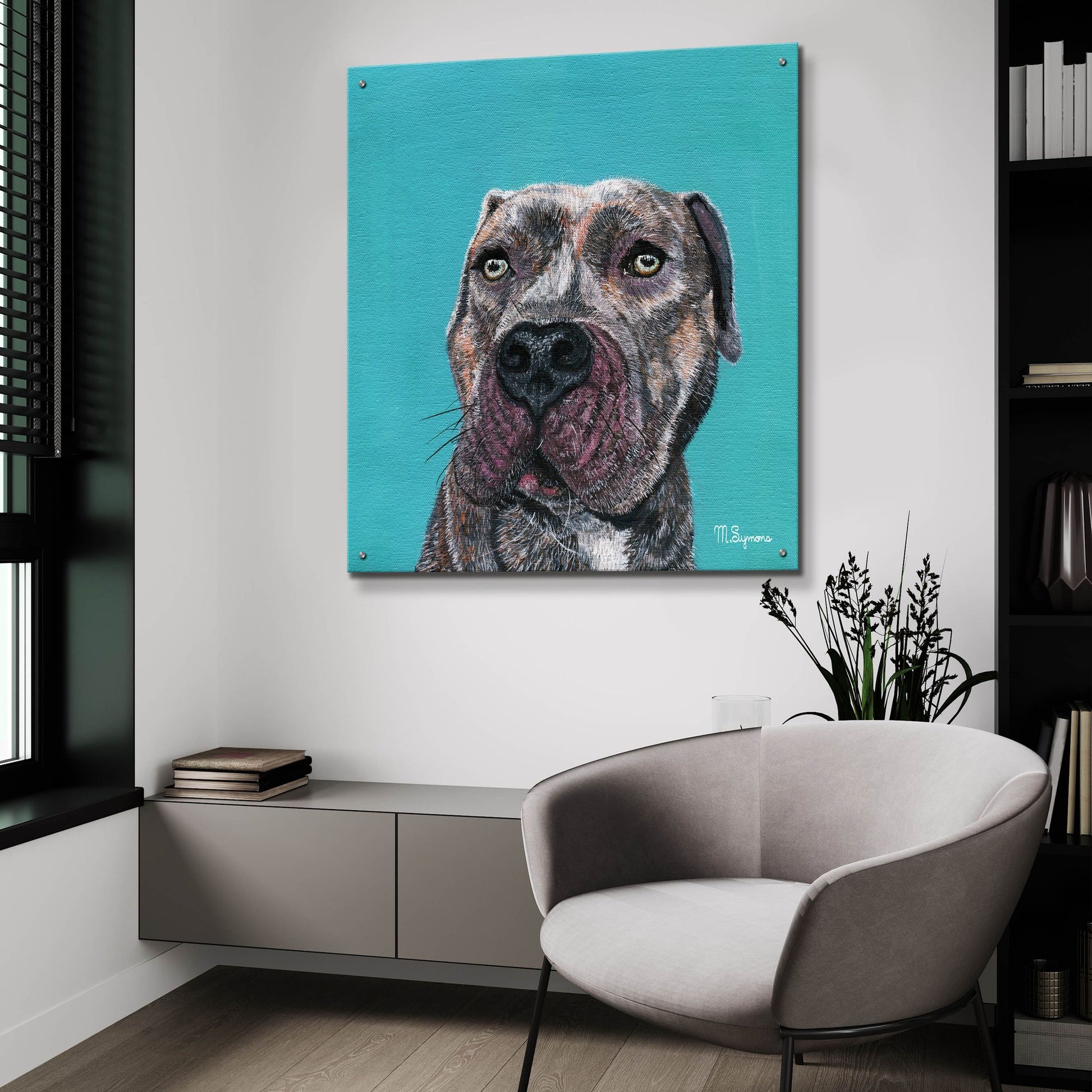 Epic Art ' Good Boy' by Melissa Symons, Acrylic Glass Wall Art,36x36