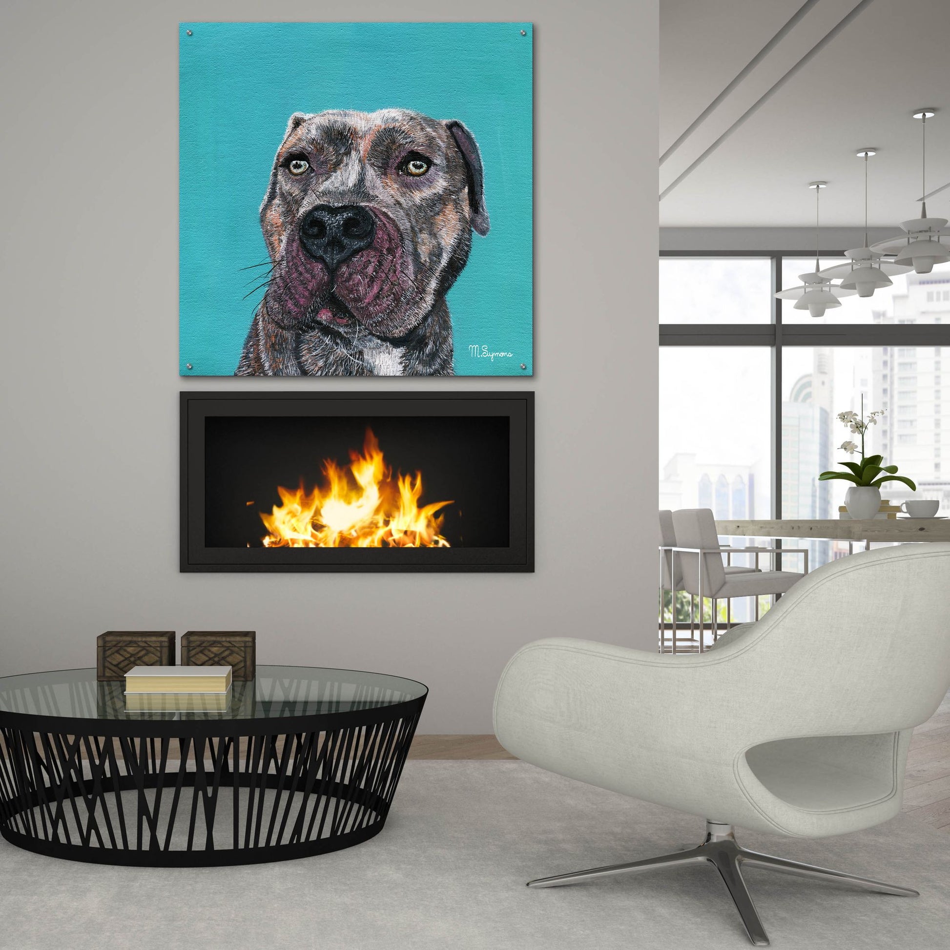 Epic Art ' Good Boy' by Melissa Symons, Acrylic Glass Wall Art,36x36