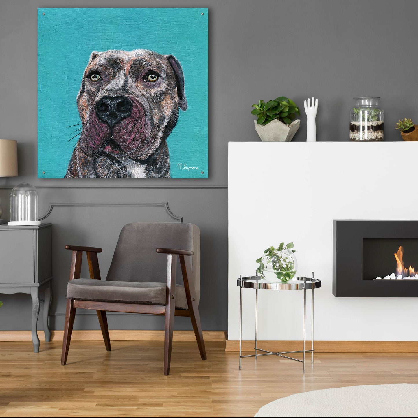 Epic Art ' Good Boy' by Melissa Symons, Acrylic Glass Wall Art,36x36