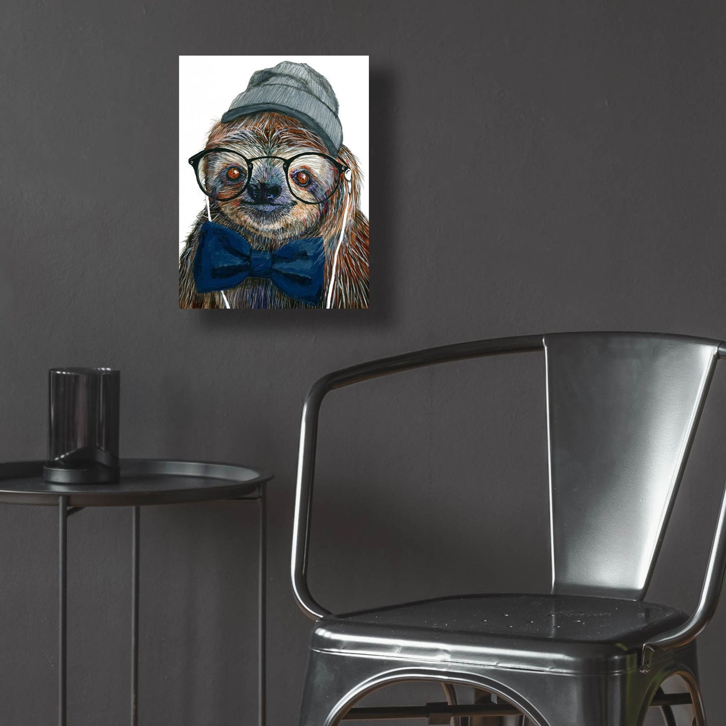 Epic Art ' Hipster Sloth' by Melissa Symons, Acrylic Glass Wall Art,12x16