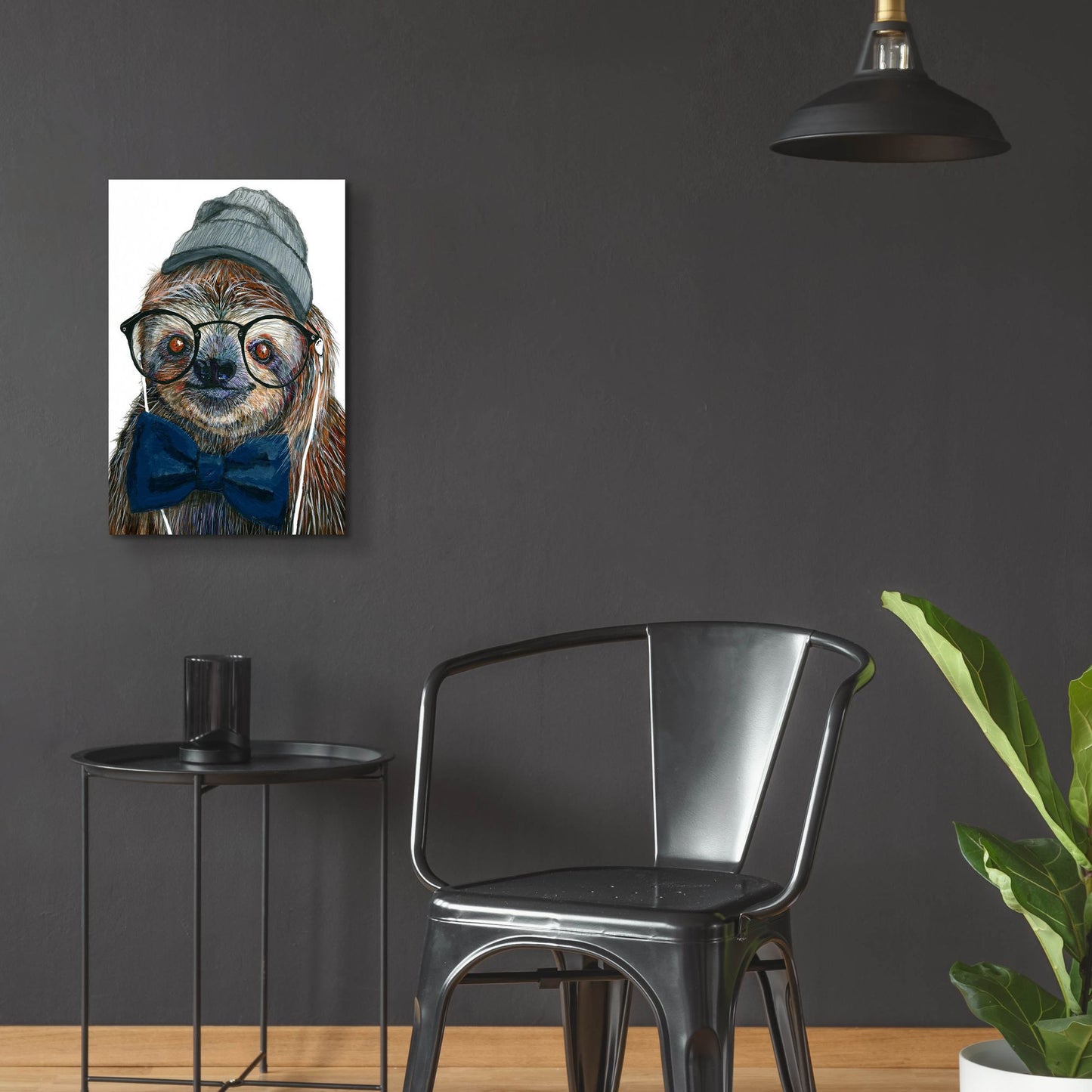 Epic Art ' Hipster Sloth' by Melissa Symons, Acrylic Glass Wall Art,16x24