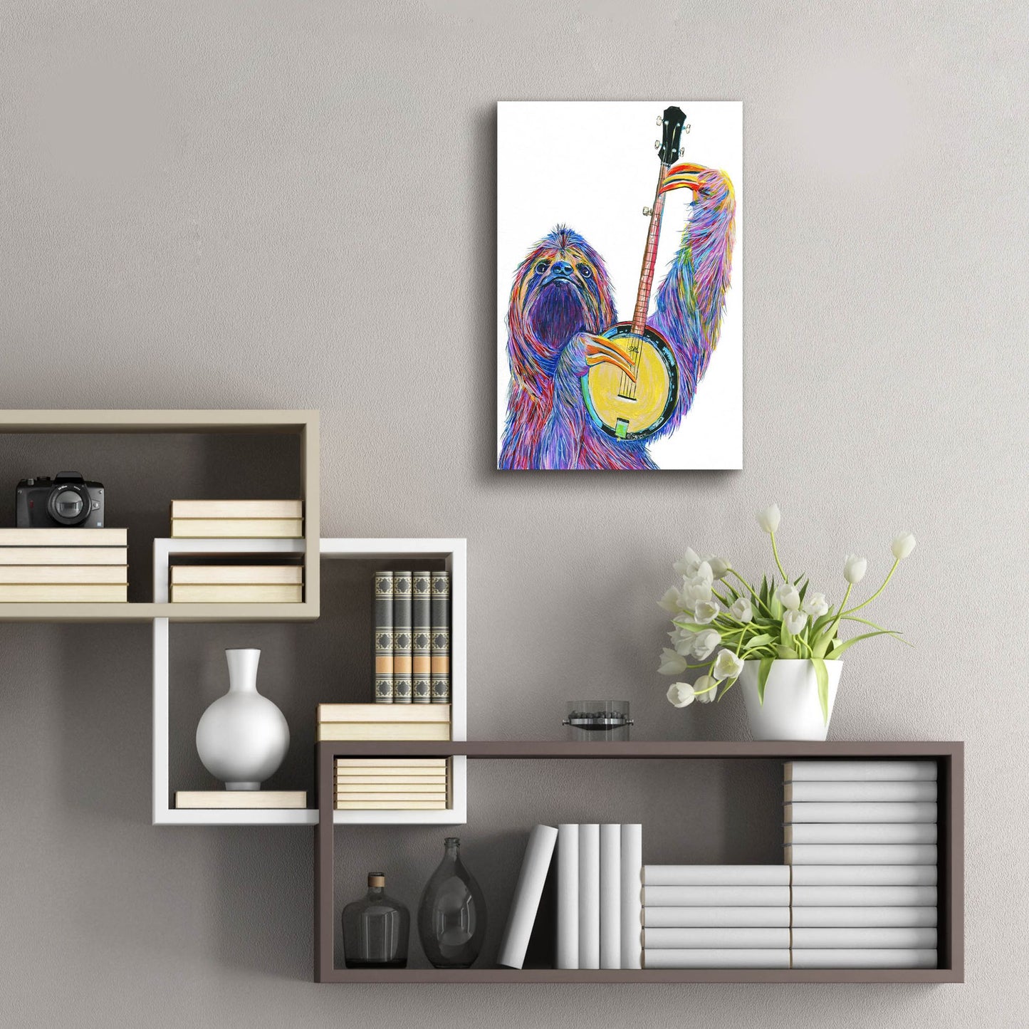 Epic Art ' Slow Banjo' by Melissa Symons, Acrylic Glass Wall Art,16x24