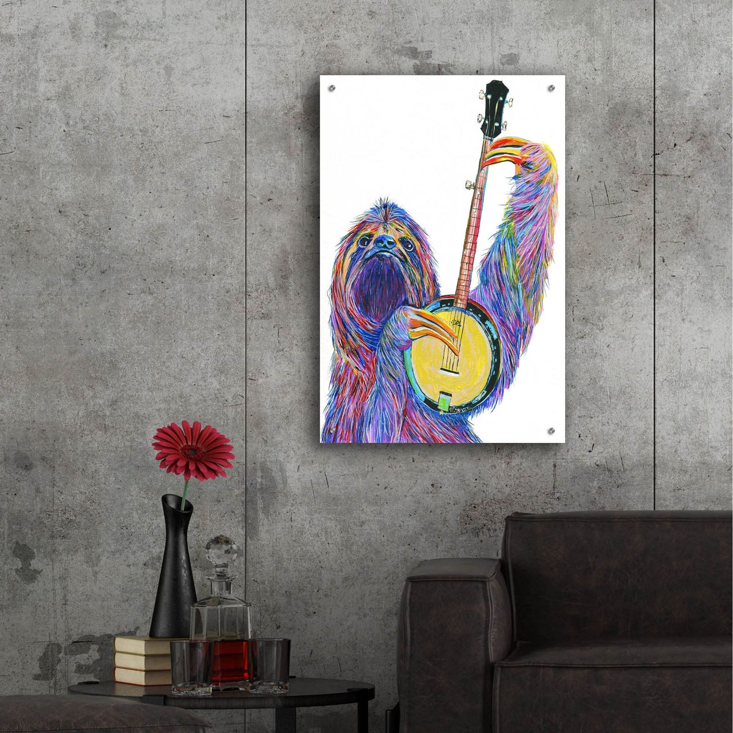 Epic Art ' Slow Banjo' by Melissa Symons, Acrylic Glass Wall Art,24x36