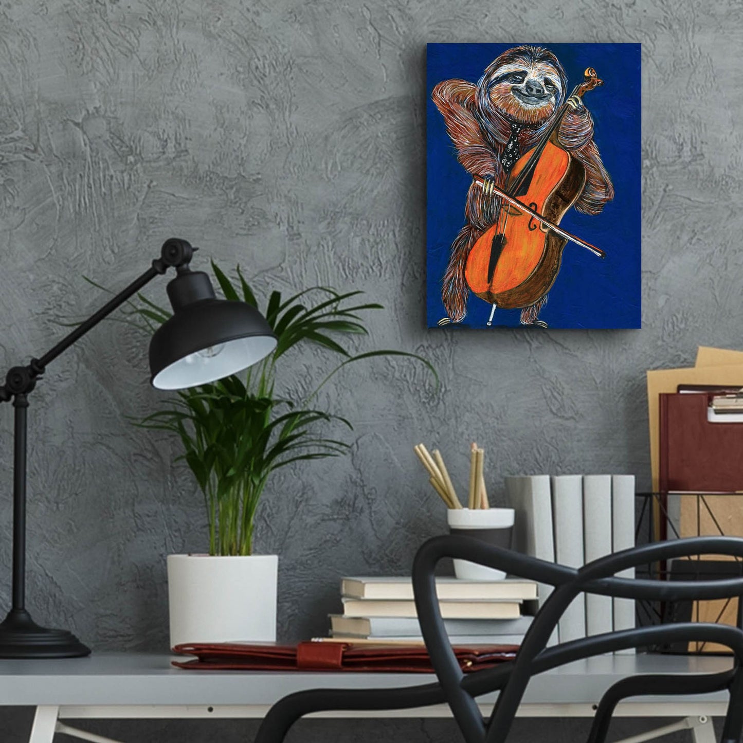 Epic Art ' Slow Yo Ma' by Melissa Symons, Acrylic Glass Wall Art,12x16